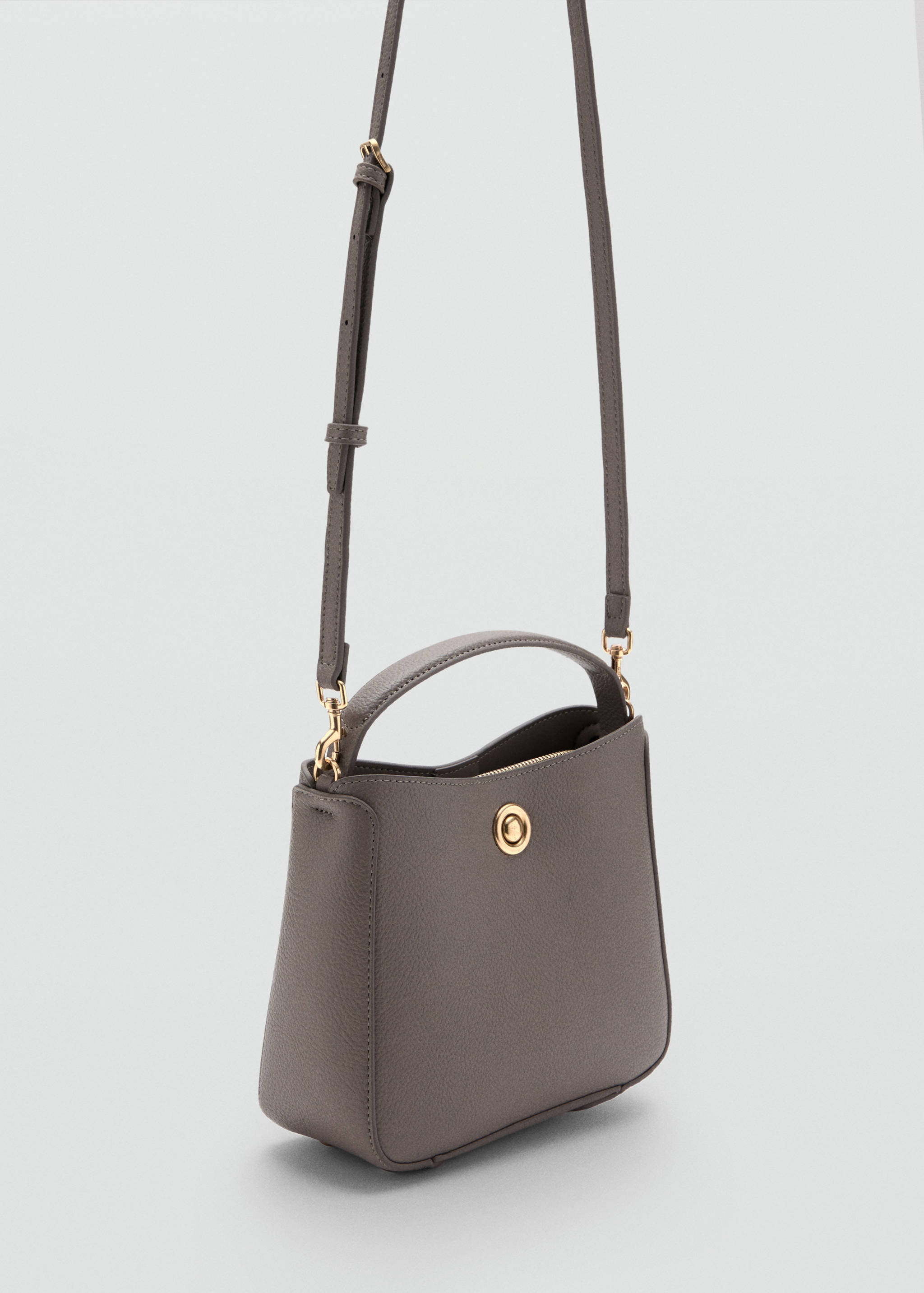 Small bucket bag with metal detail - Medium plane