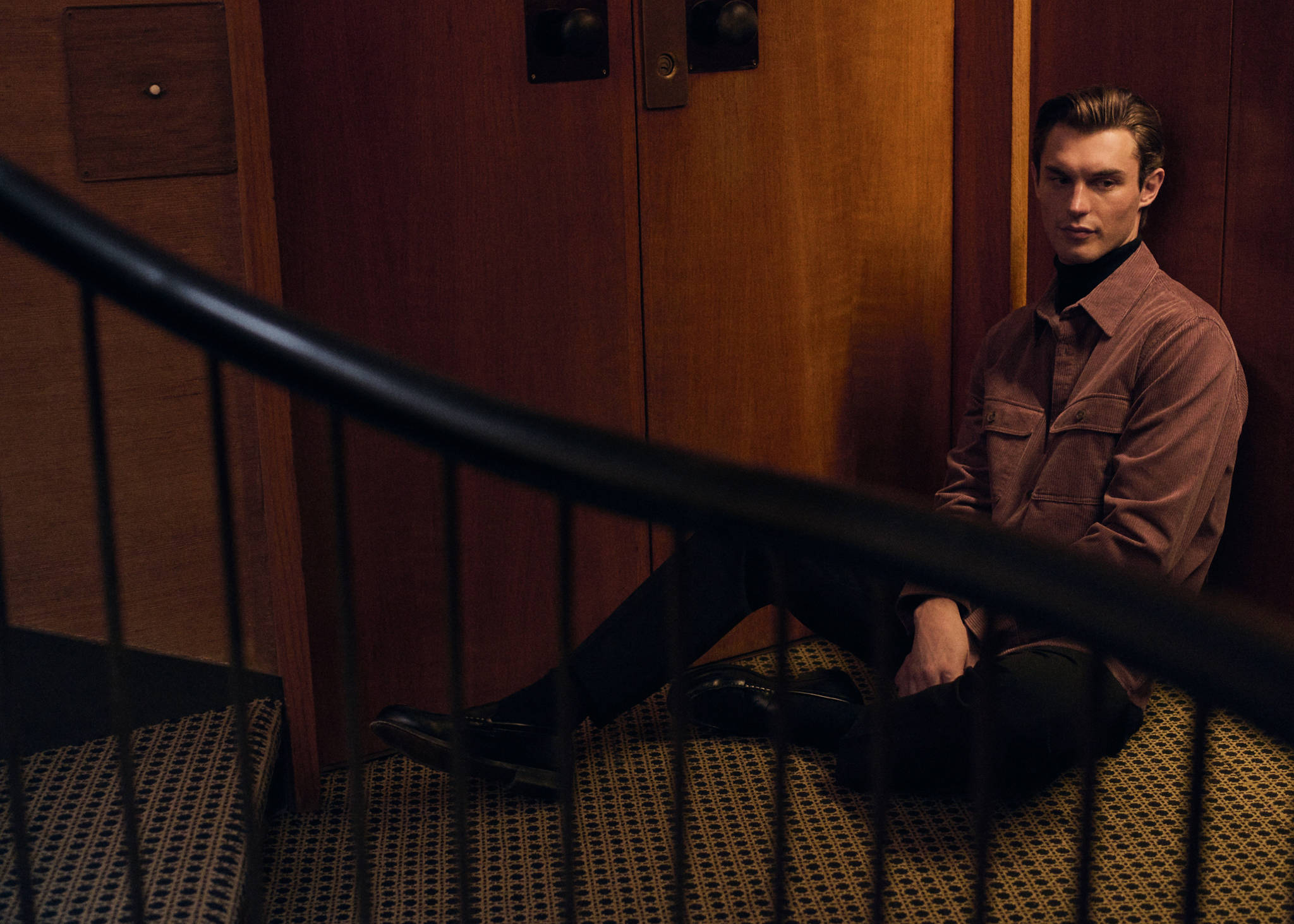 Corduroy overshirt with pockets - Panoramic plane
