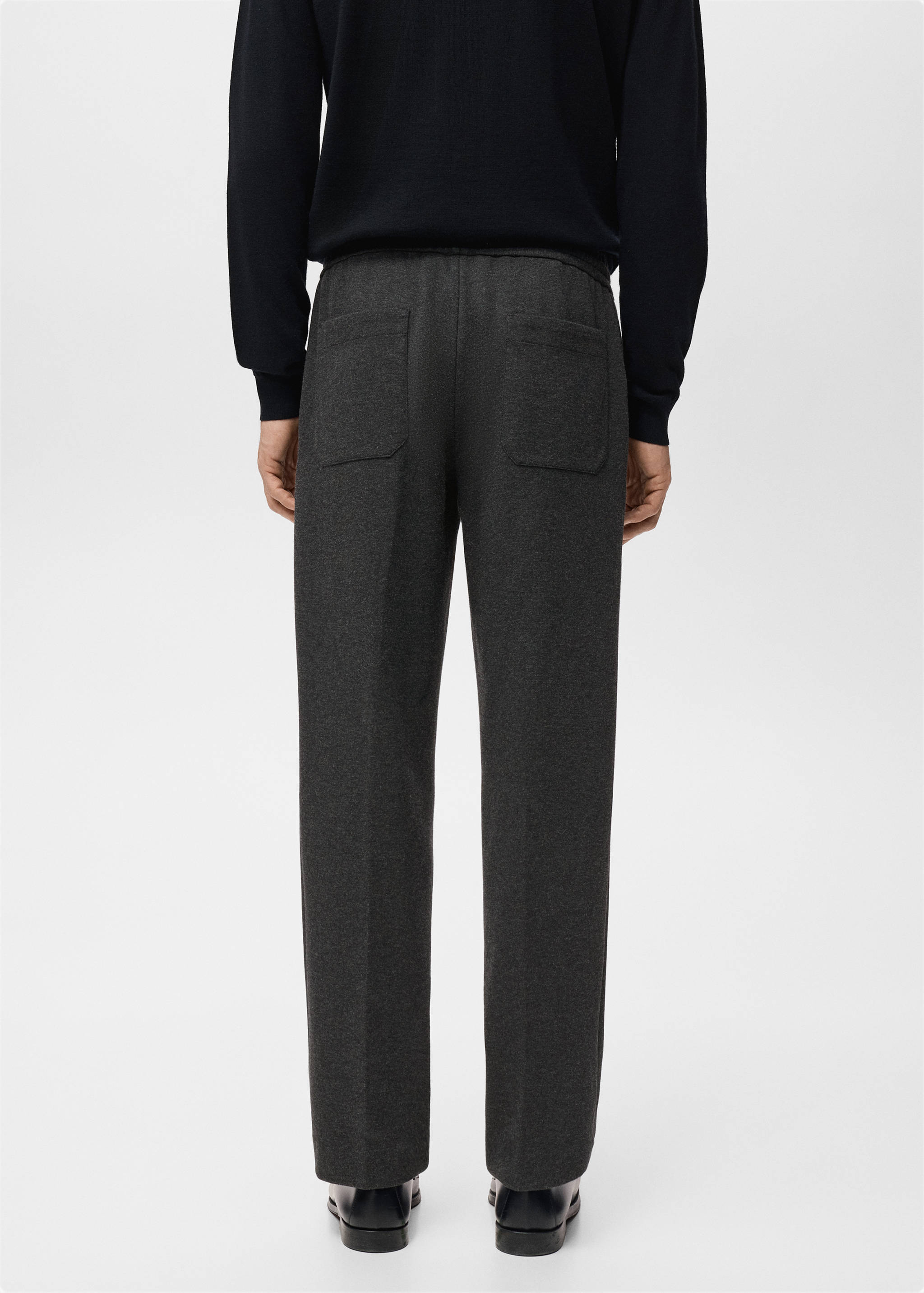 Джоггеры из фланели со шнуром - Обратная сторона изделия