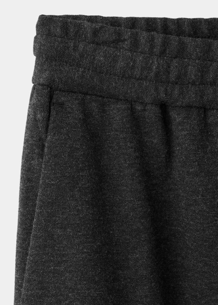 Flannel joggers with drawstring — Dark Heather Grey