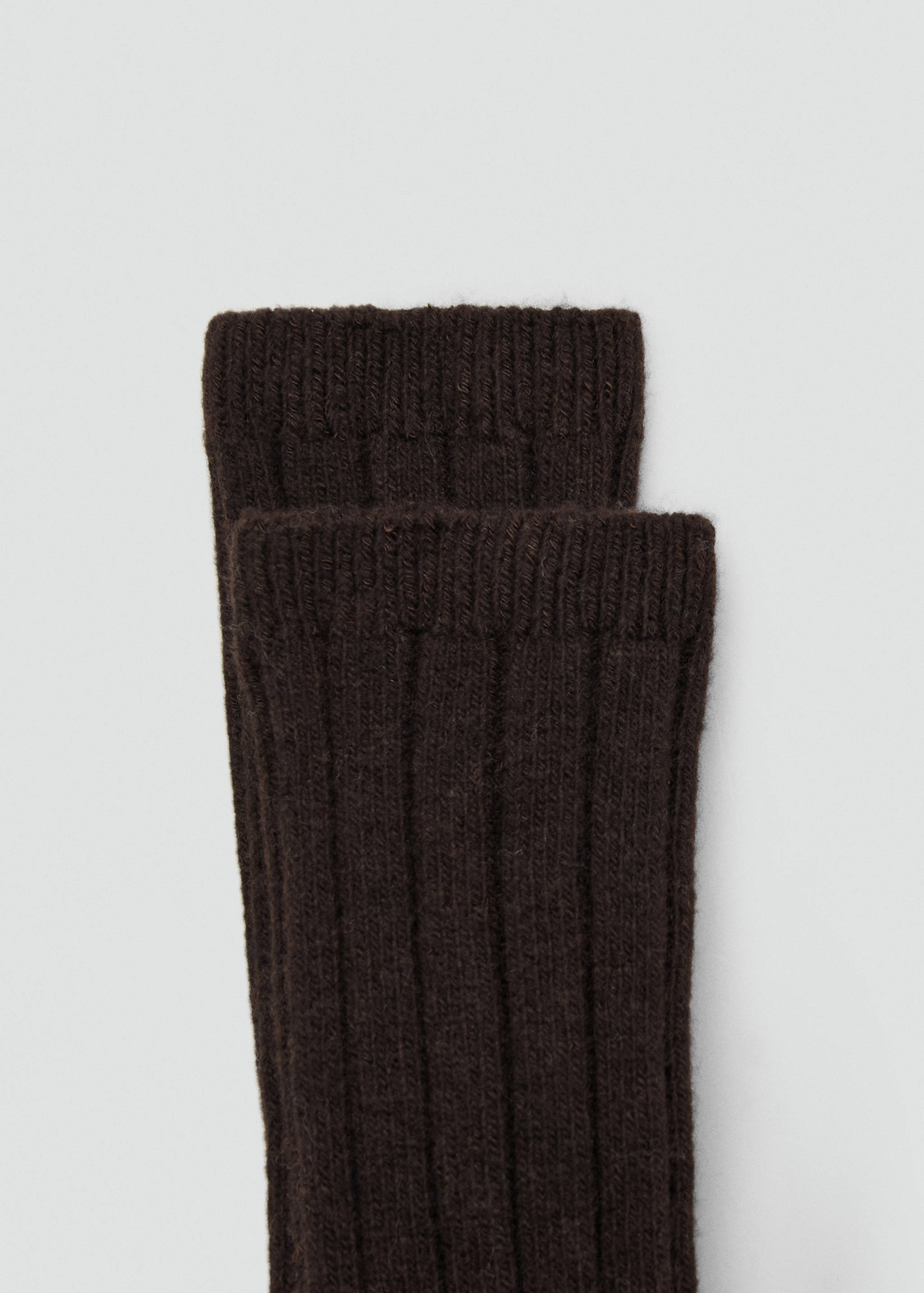 Ribbed wool blend socks - Medium plane