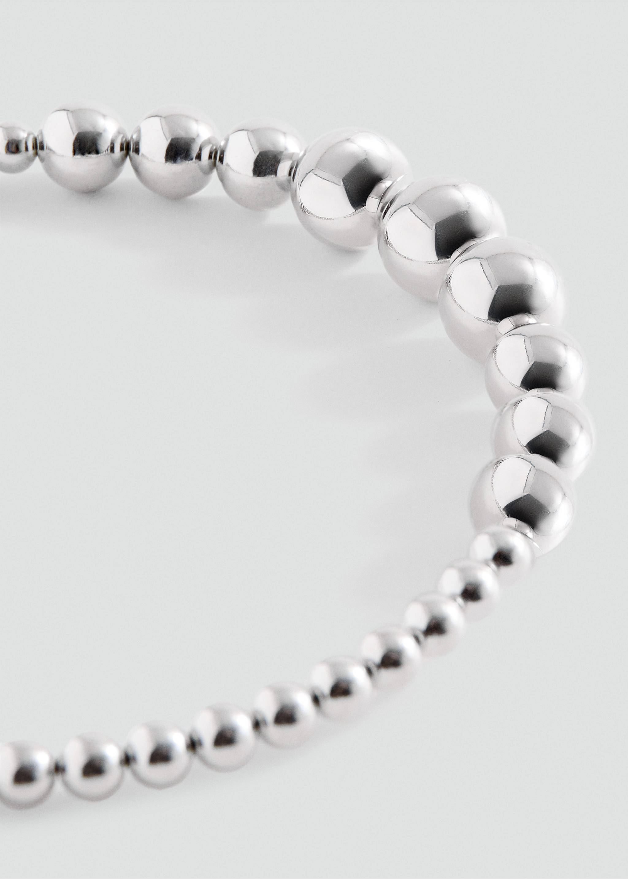 Обруч з аплікацією та бісером - Середній план, Срібний. Ref: 27071204-00.