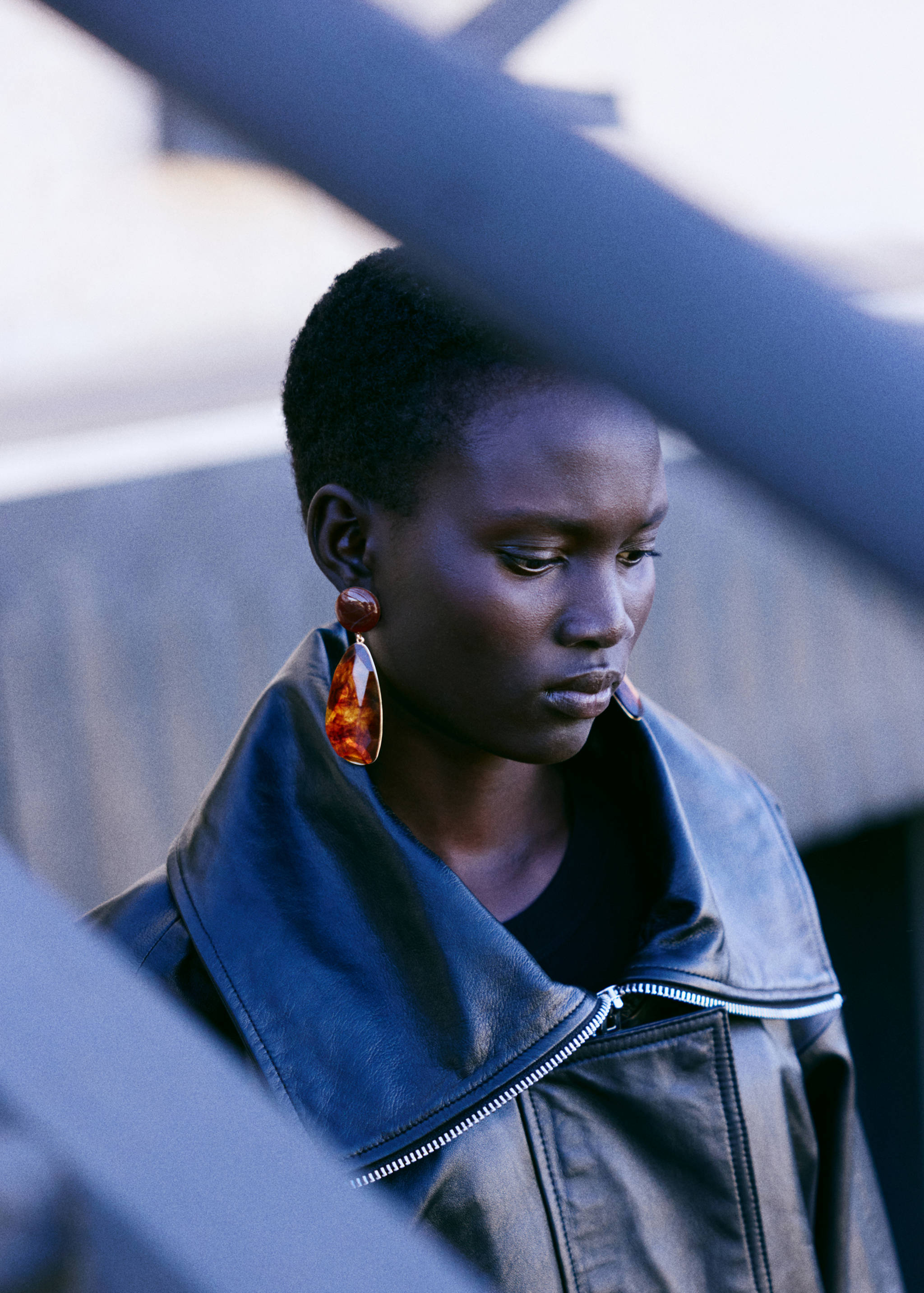 树脂吊坠耳环 - null