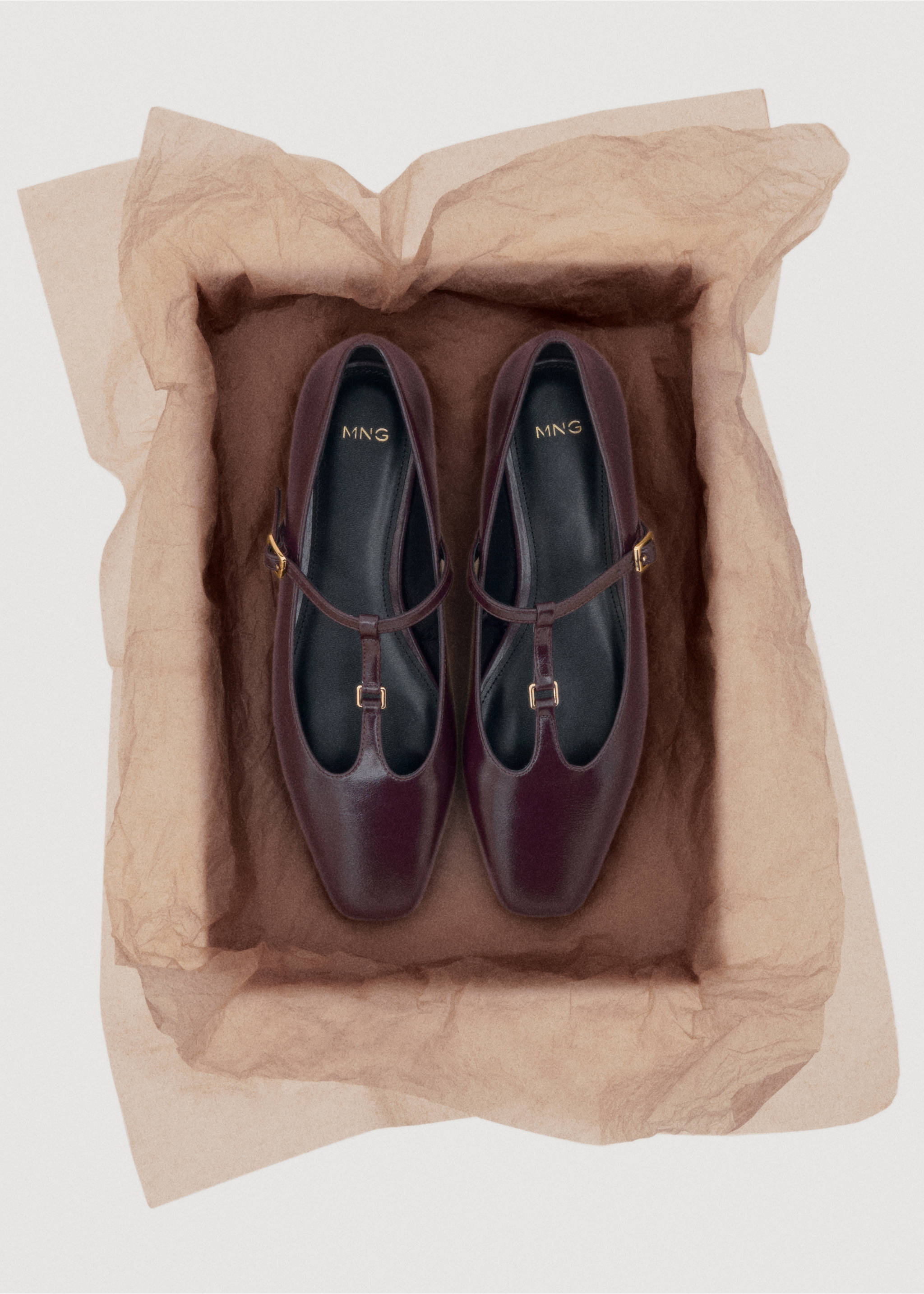 플랫 스트라이프 슈즈 - 상품 내역: 7, 버건디. Ref: 27071210-00.