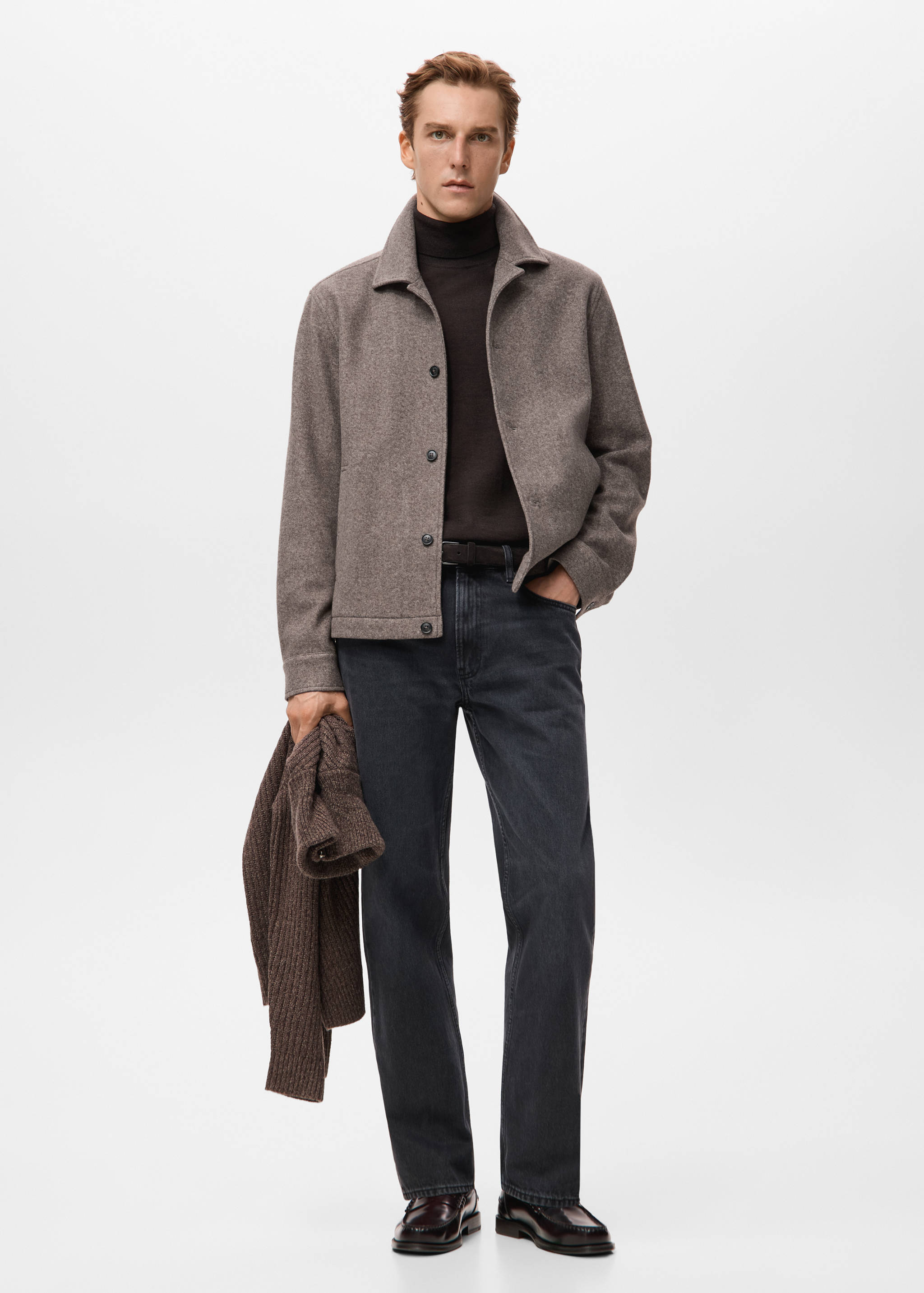 Regular fit flannel overshirt - General plane