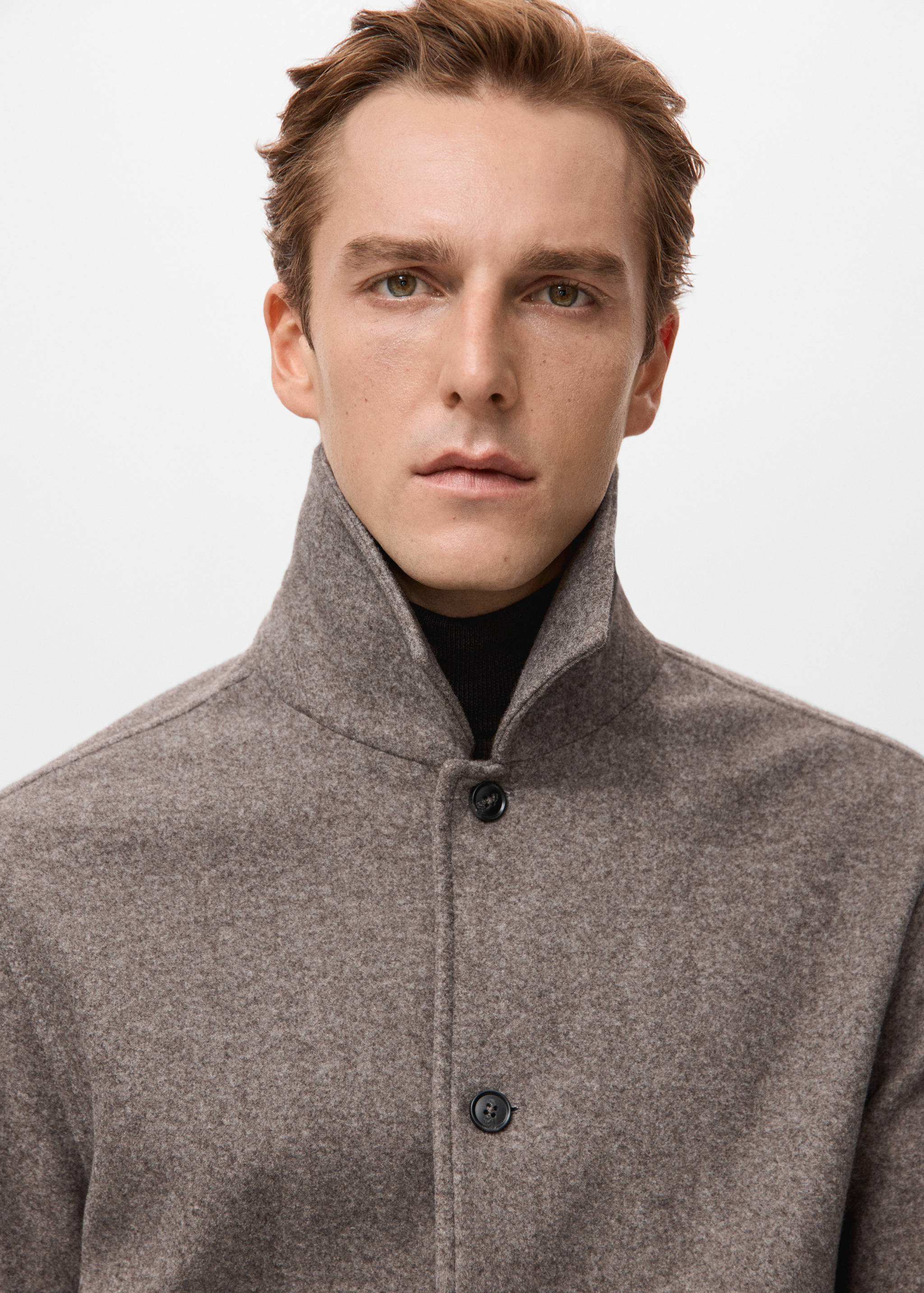 Regular fit flannel overshirt - Details of the article 1