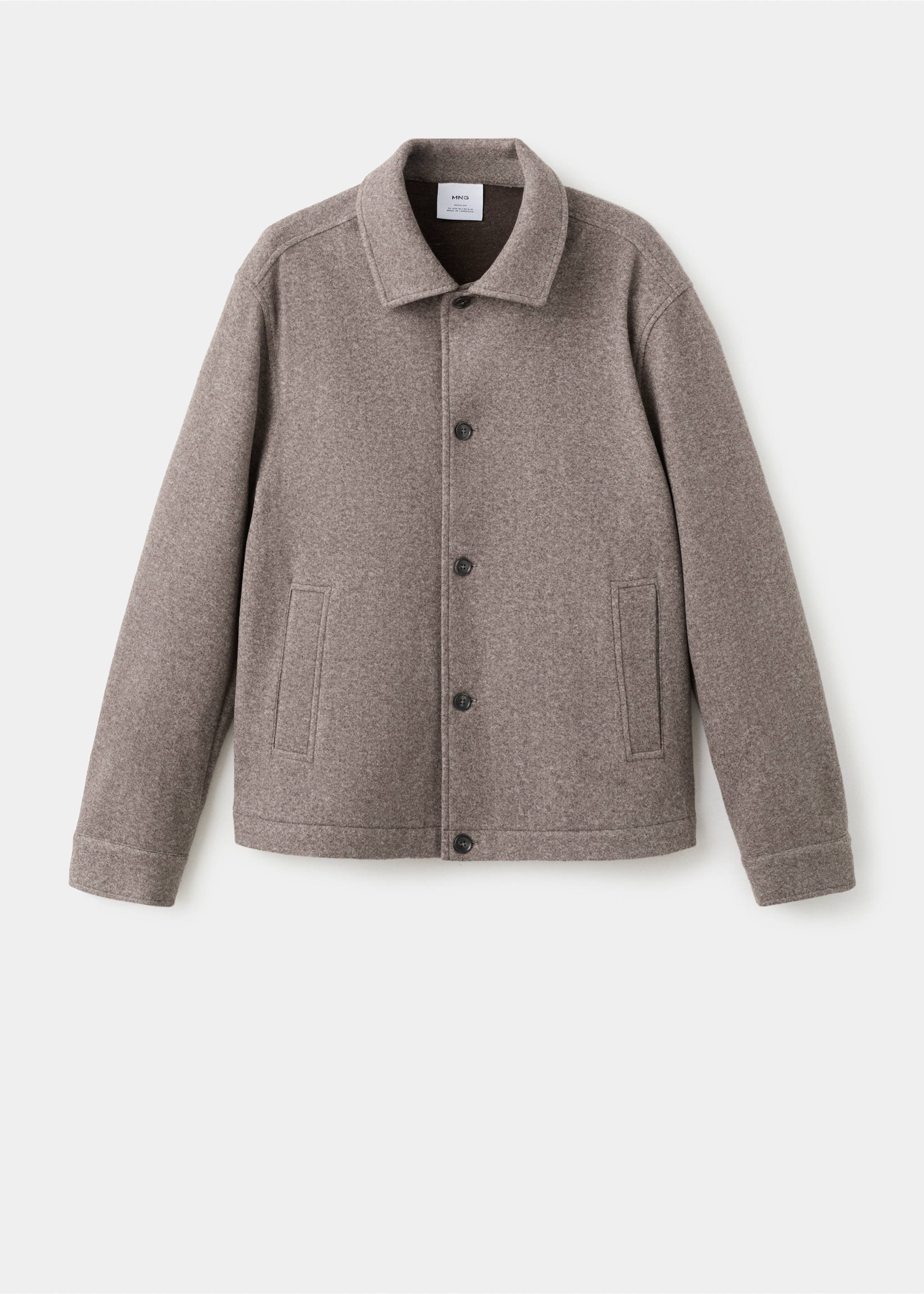 Surchemise flanelle regular-fit - Article sans modèle, Marron moyen. Ref: 27071211-00.