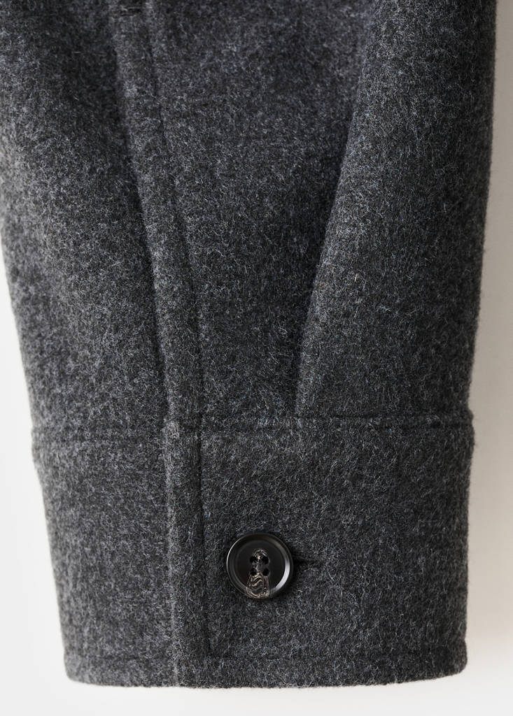Regular fit flannel overshirt — Dark Heather Grey