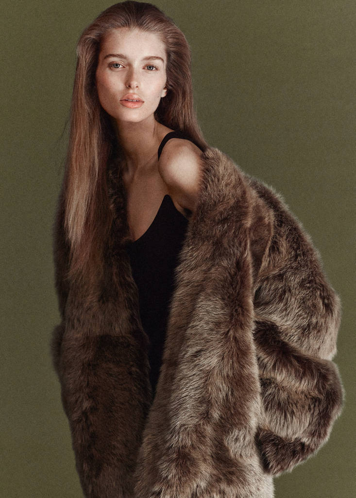 Reversible fur coat — Tobacco Brown