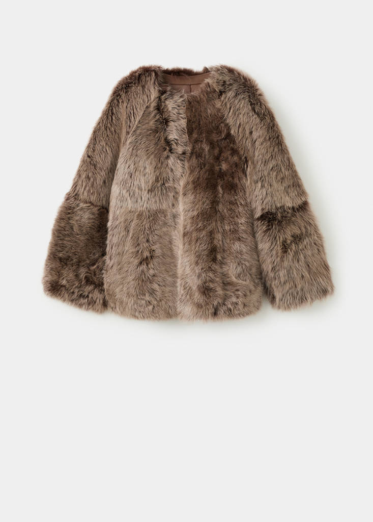Reversible fur coat — Tobacco Brown