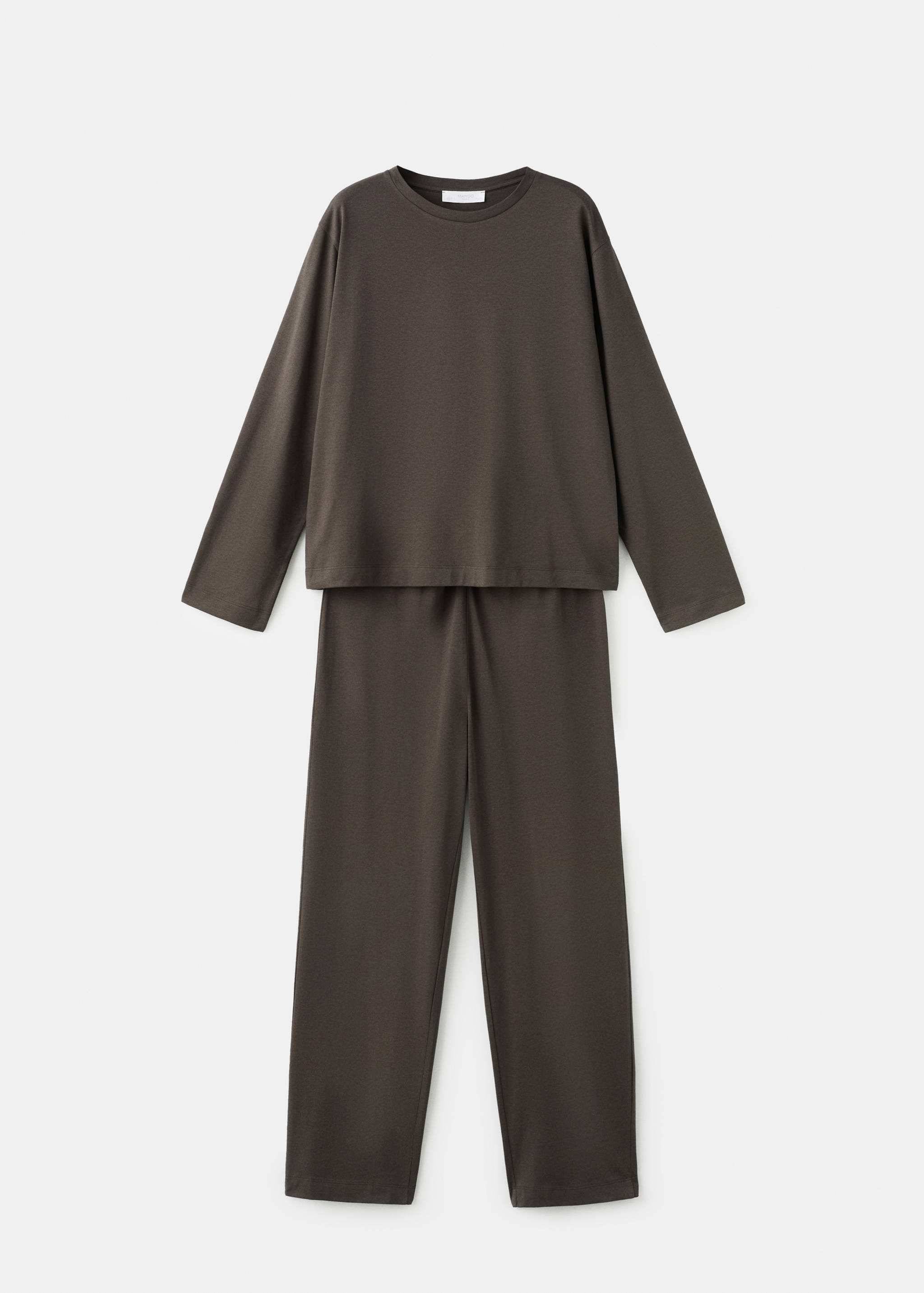 Two-piece plain cotton pyjamas - Article without model