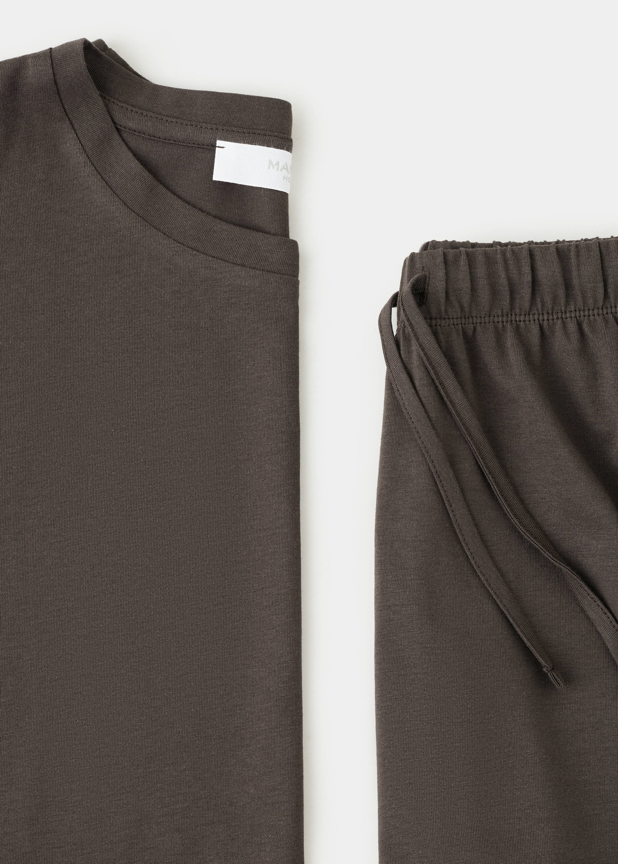 Two-piece plain cotton pyjamas - Details of the article 8