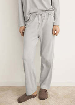 Two-piece plain cotton pyjamas — Grey 1