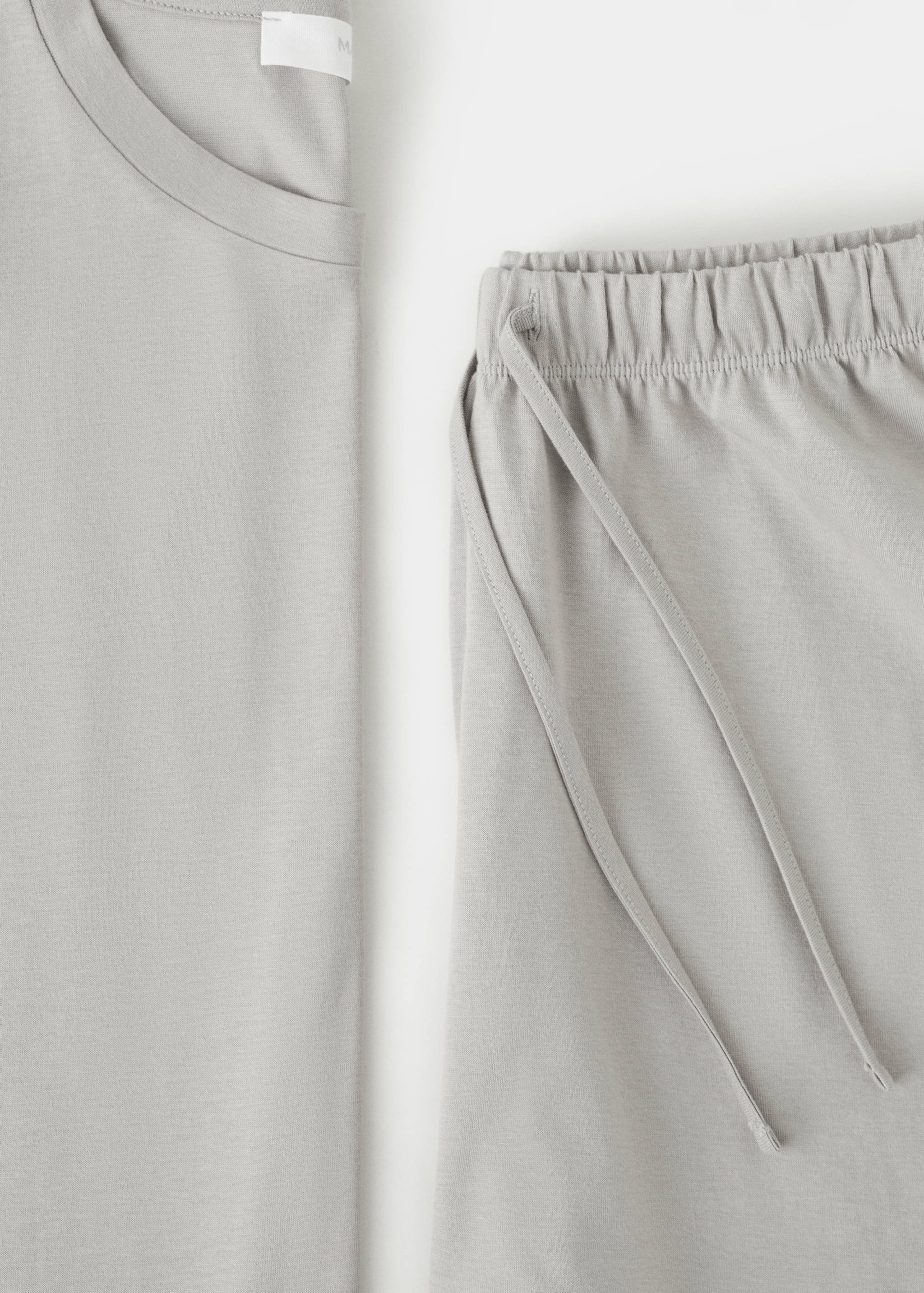 Zweiteiliger Pyjama aus einfarbiger Baumwolle - Detail des Artikels 8