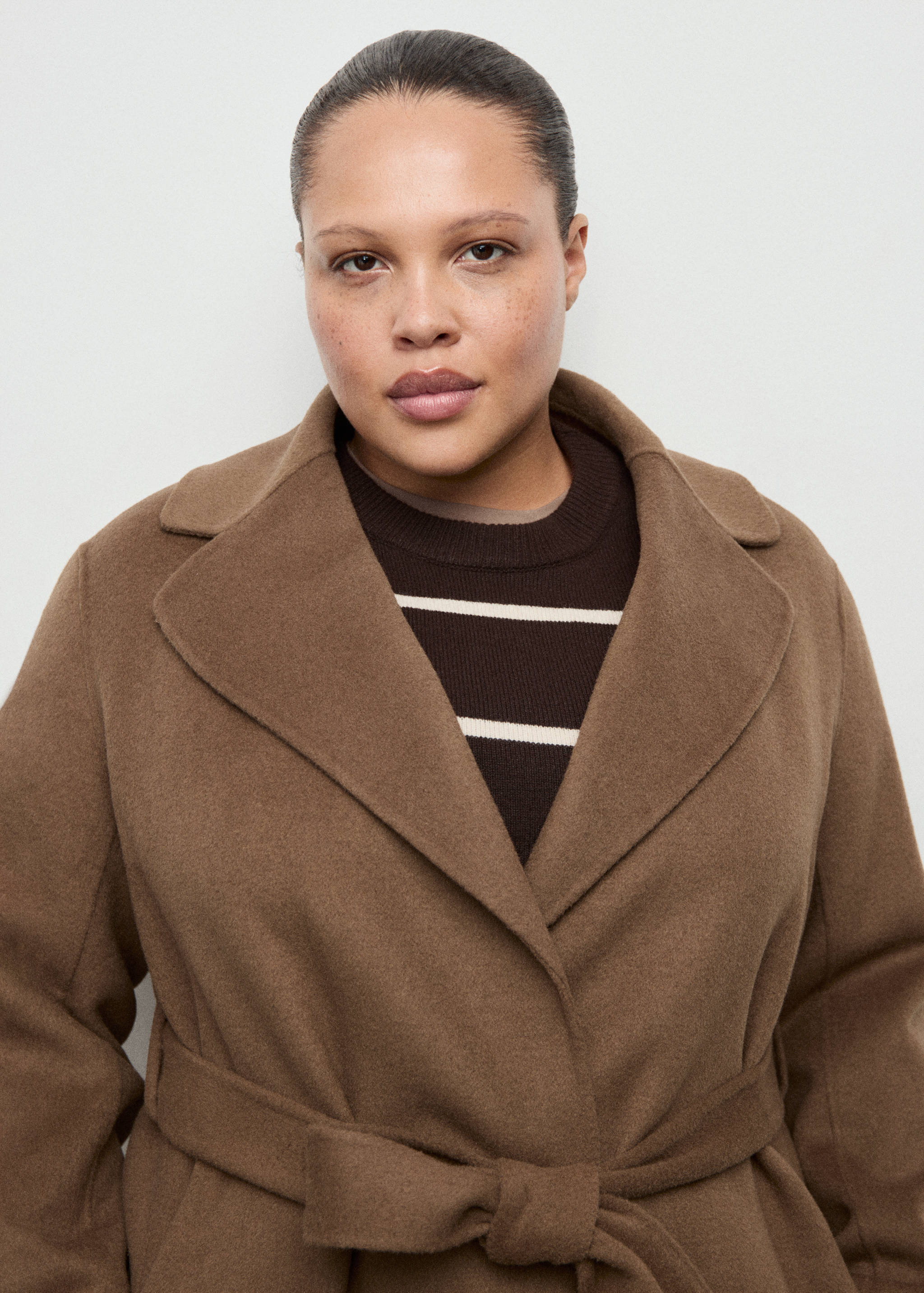 Manteau laine fait à la main ceinture - Détail de l'article 4