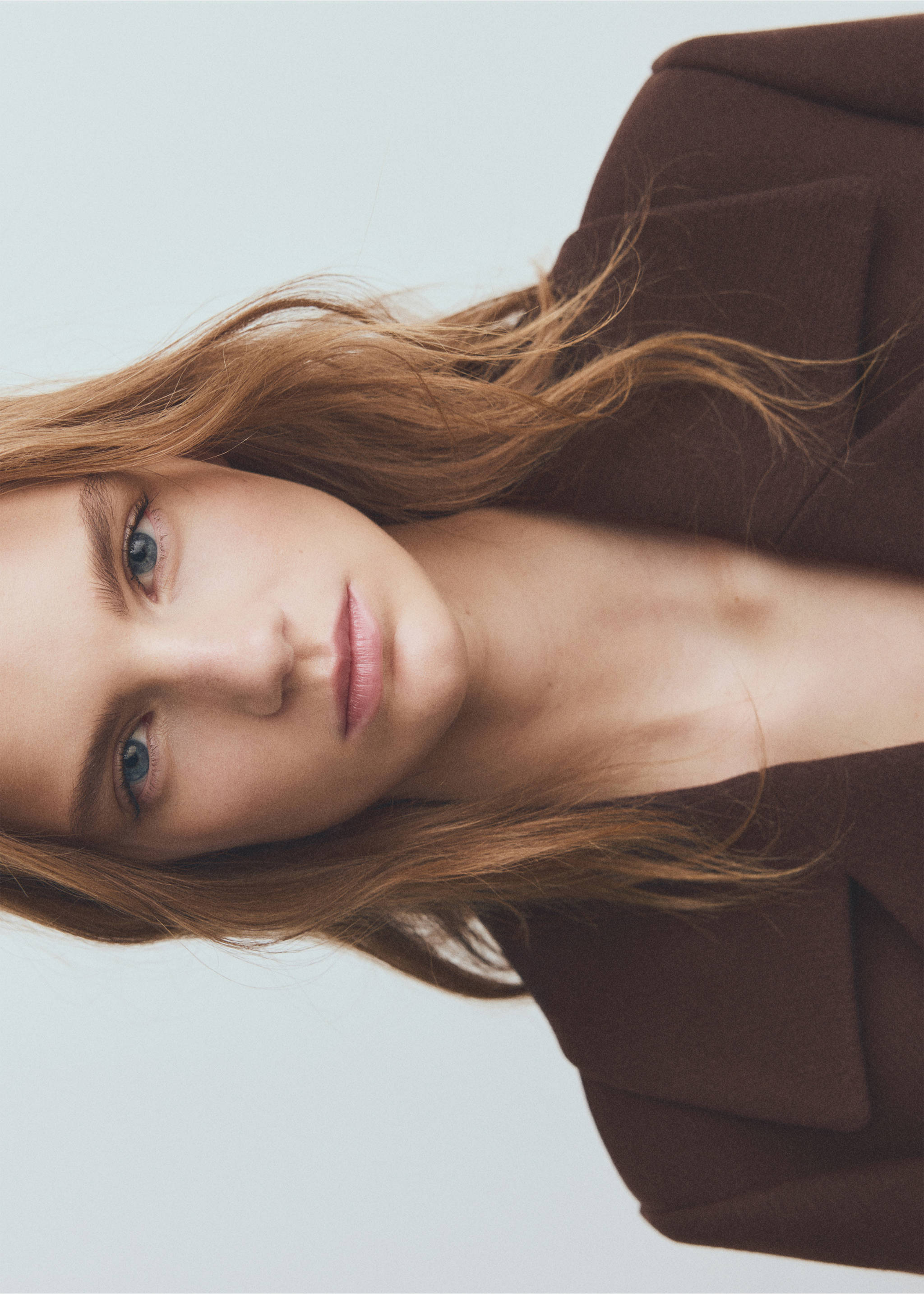 Manteau laine col imitation fourrure - Détail de l'article 2, Chocolat. Ref: 27071218-00.