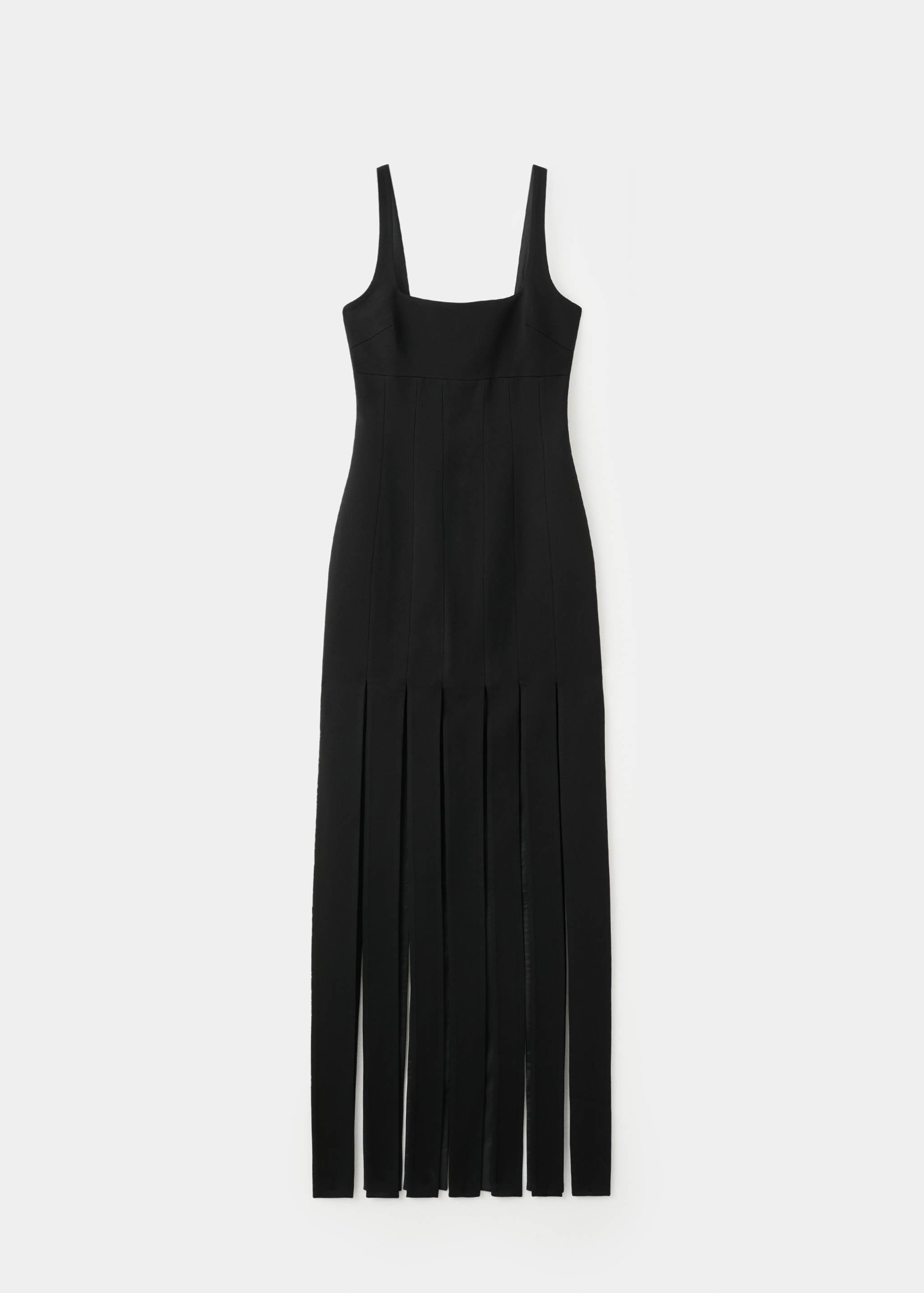 Low-cut dress with fringed hem - Article without model