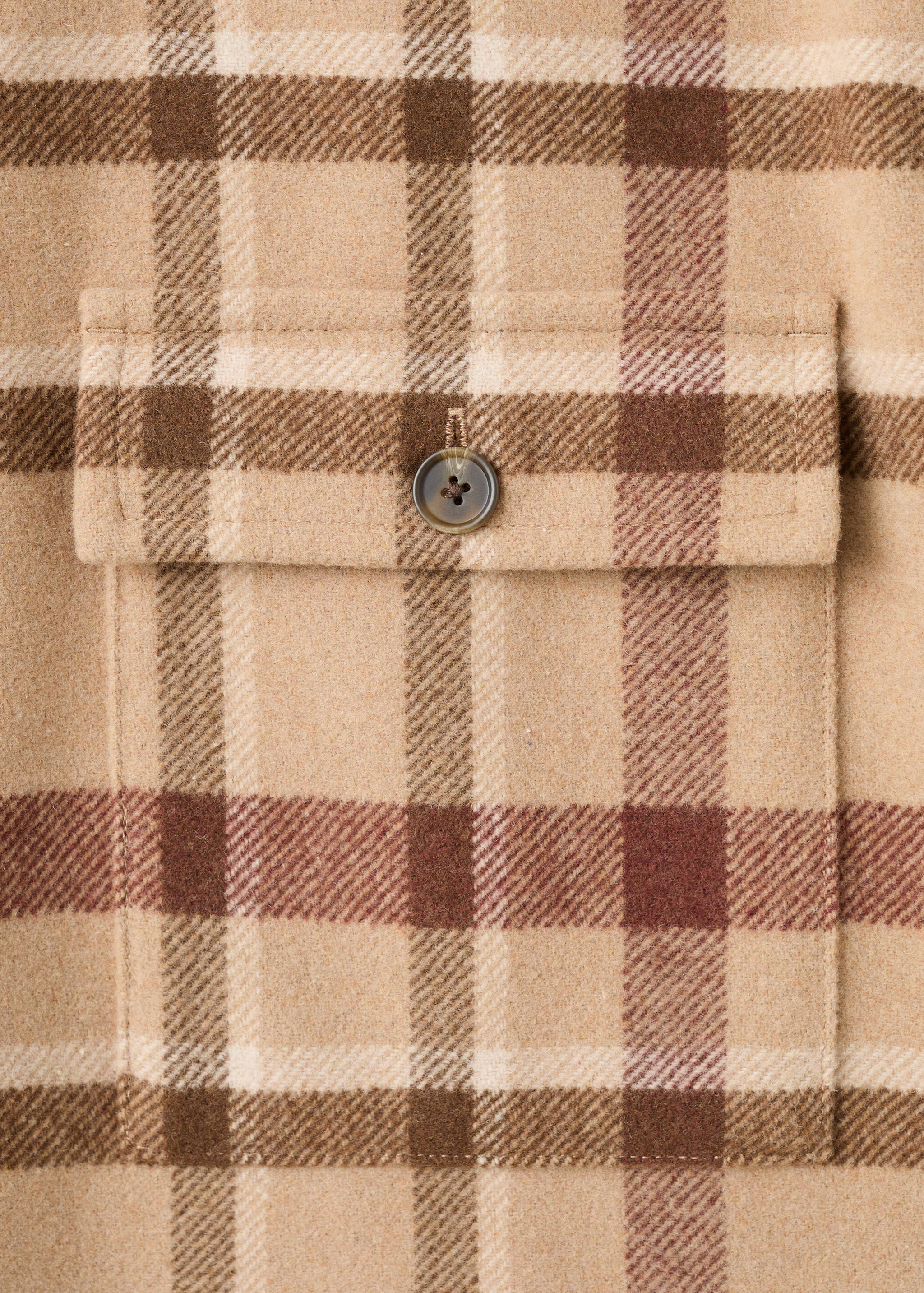 Check overshirt with pockets - Details of the article 0