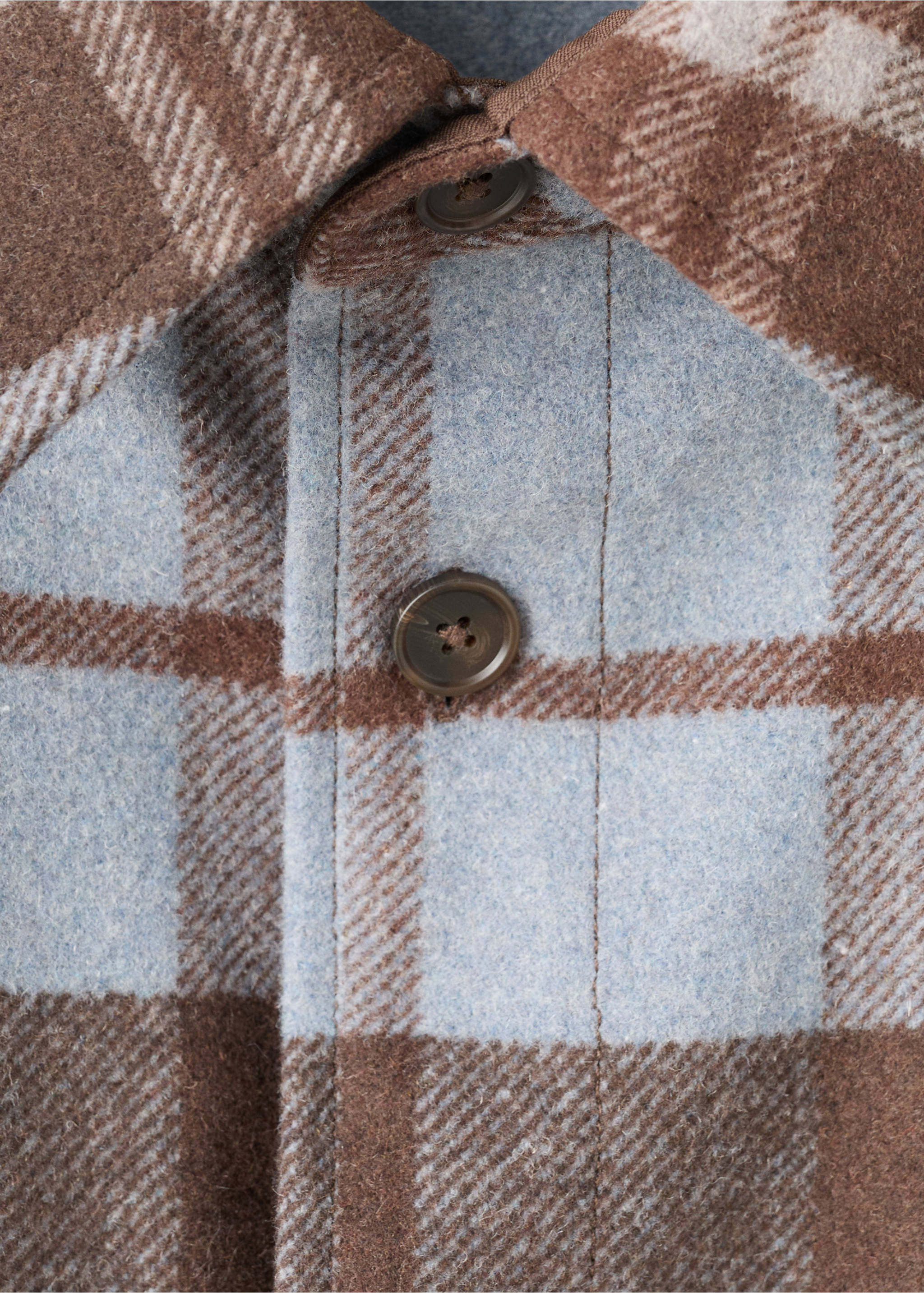 Верхняя рубашка в клетку с карманами - Деталь изделия 8, Прусский синий. Ref: 27071225-00.