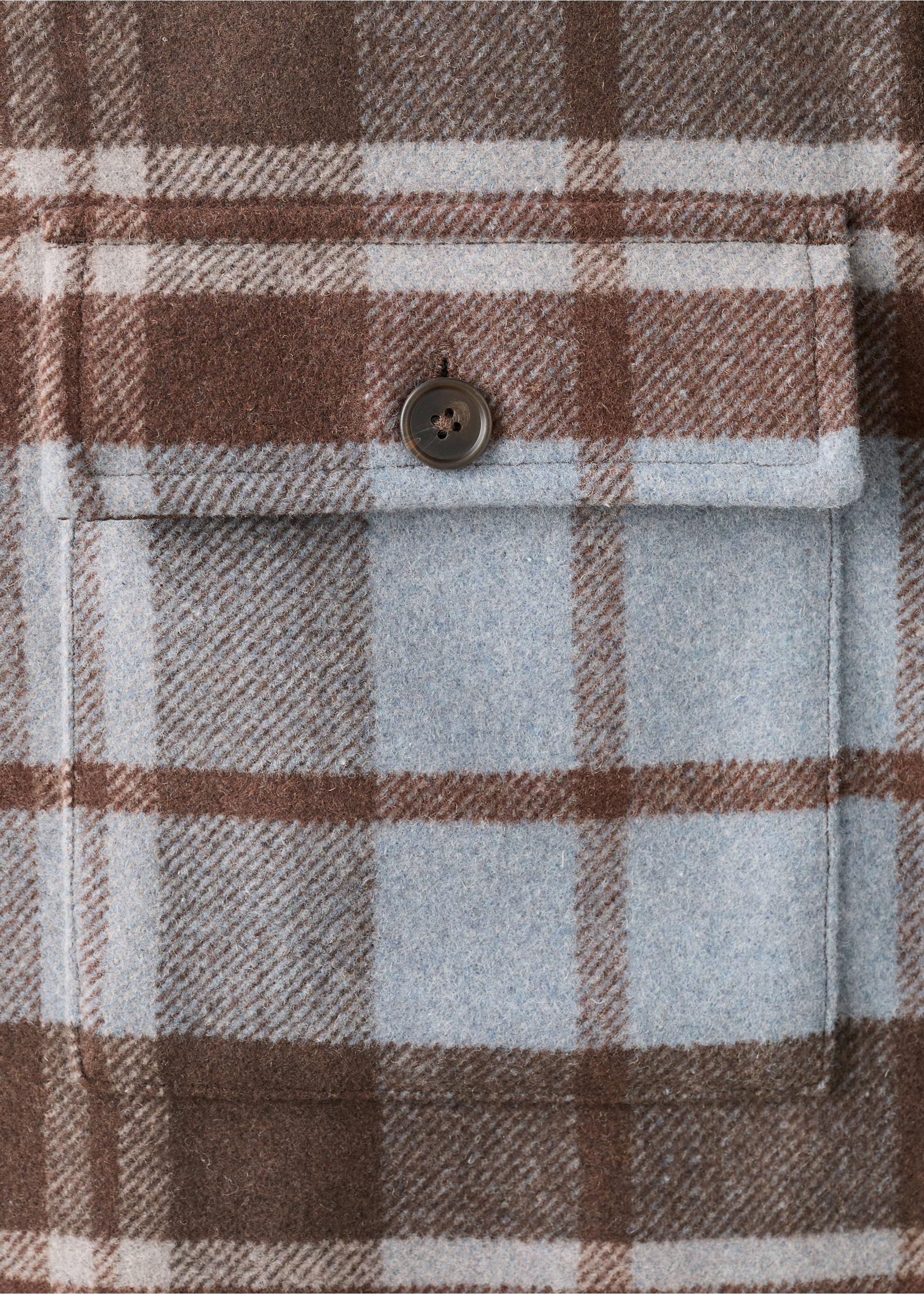 Верхняя рубашка в клетку с карманами - Деталь изделия 0, Прусский синий. Ref: 27071225-00.