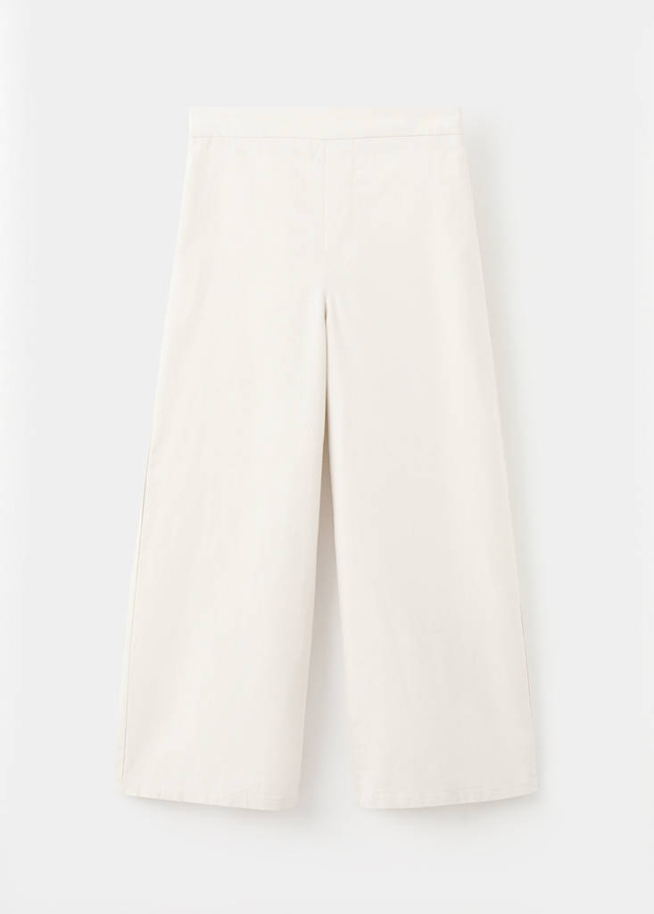 Linen-blend trousers — Beige