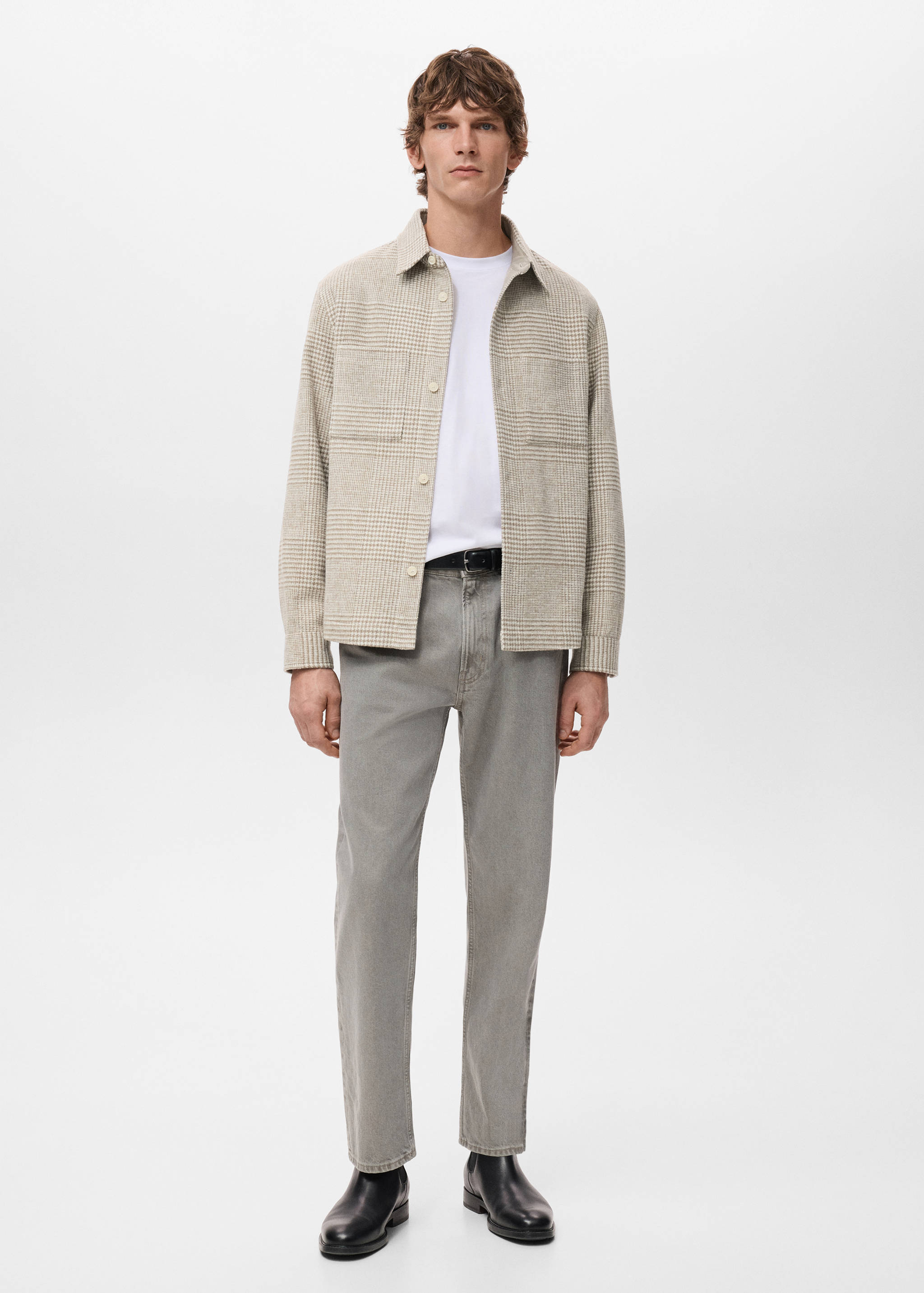 Surchemise laine mélangée carreaux - Plan général