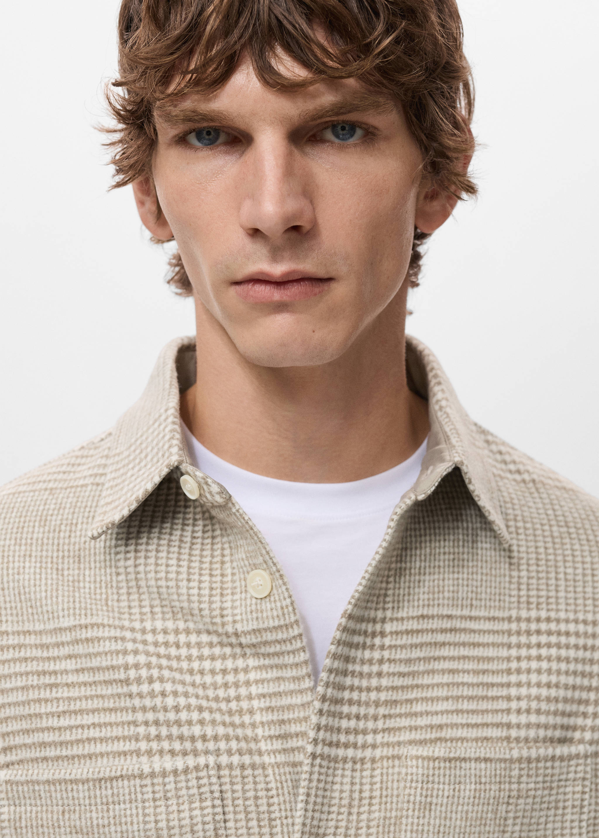 Surchemise laine mélangée carreaux - Détail de l'article 1