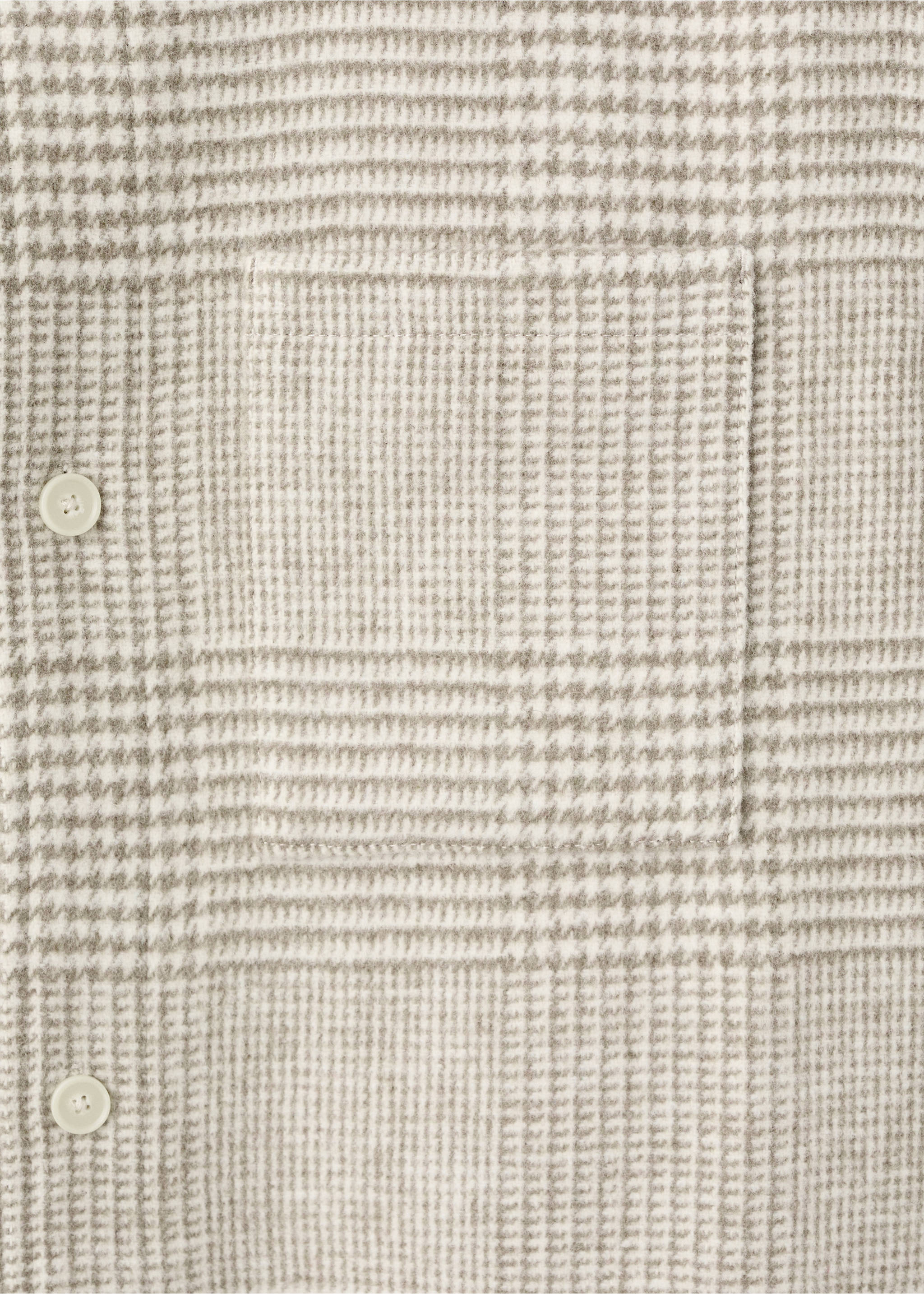Верхняя рубашка из смесовой шерсти в клетку - Деталь изделия 0, Песочный. Ref: 27071230-00.