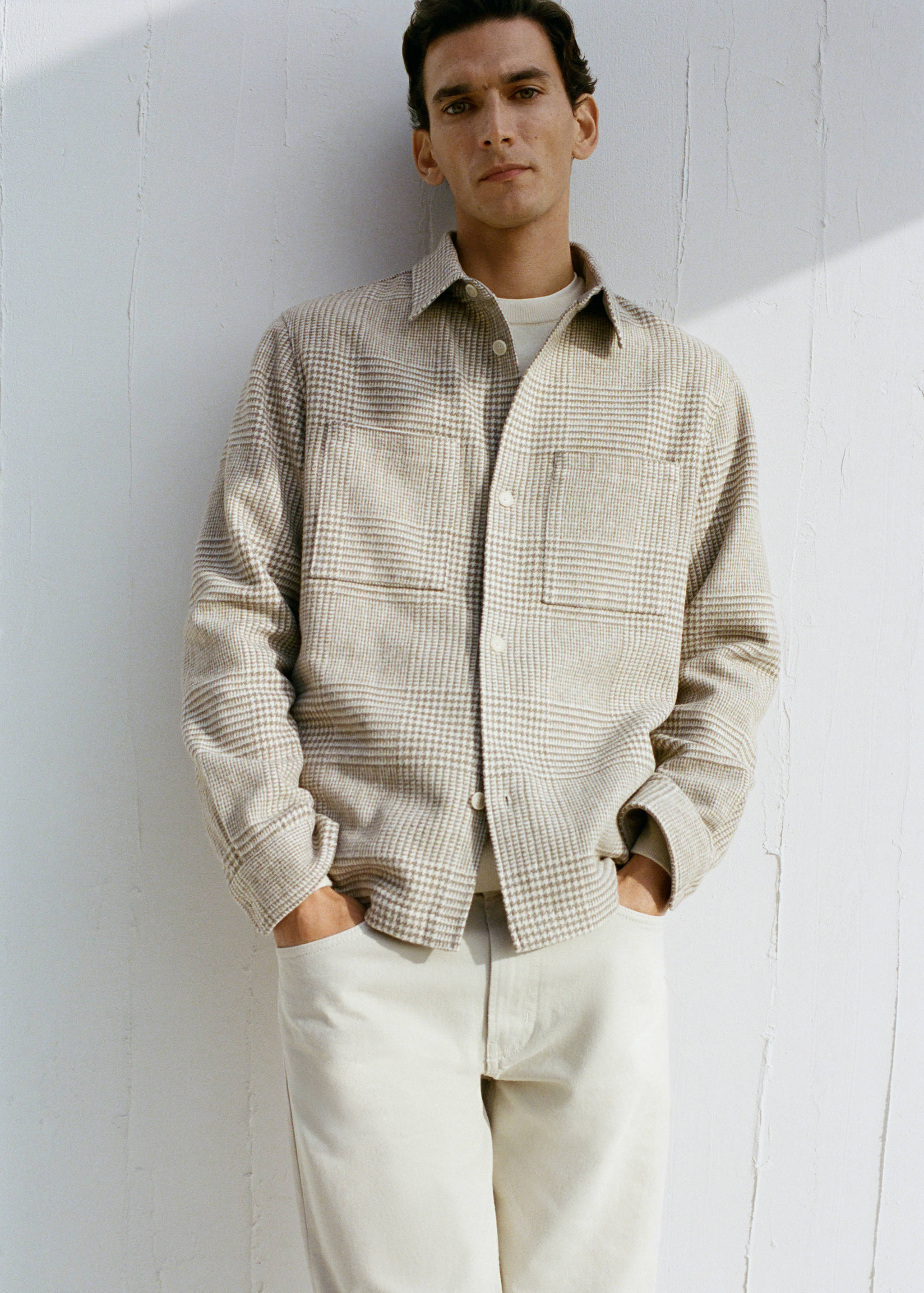 Surchemise laine mélangée carreaux - Détail de l'article 5