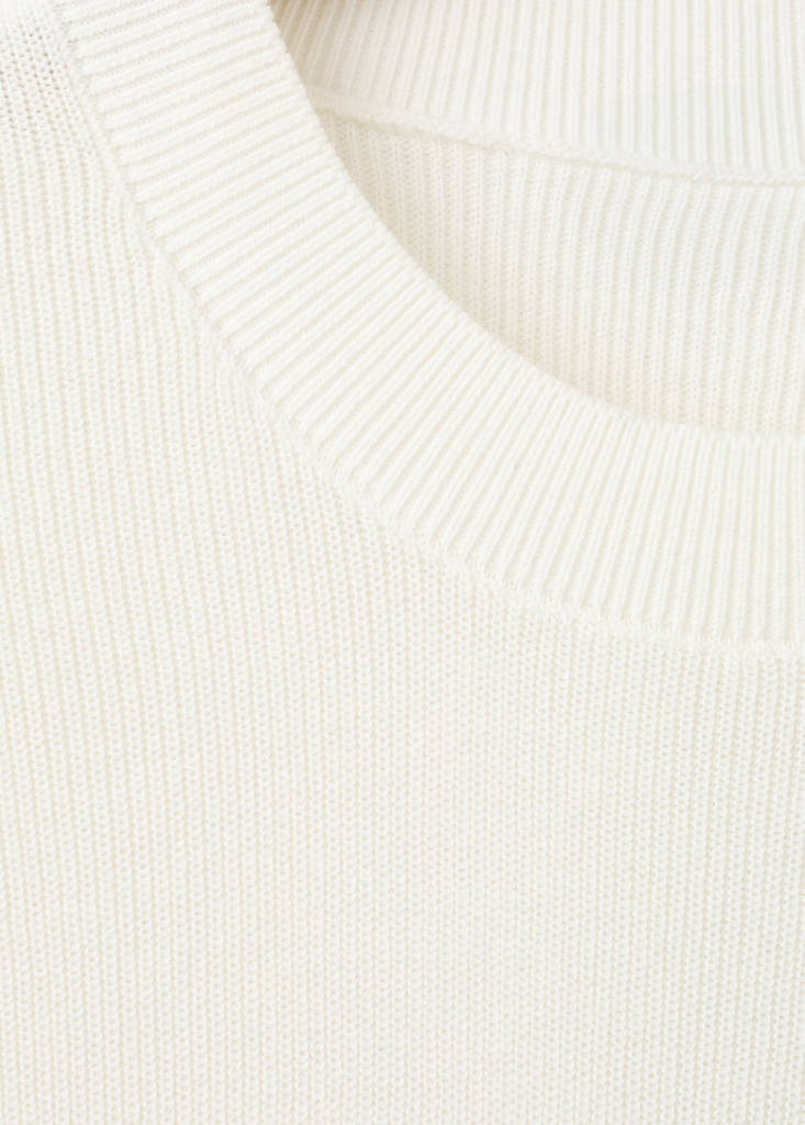 Knit cotton T-shirt — Off White