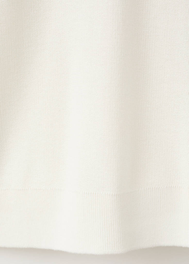 Knit cotton T-shirt — Off White