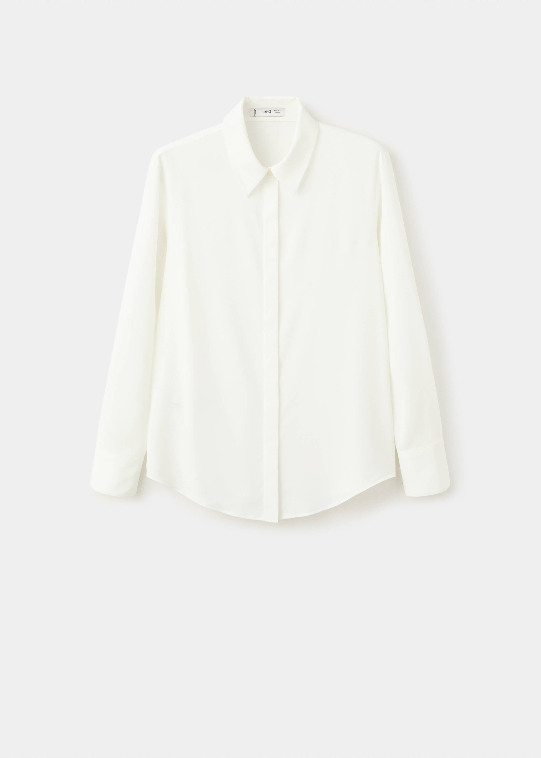 Fluid long-sleeved blouse - Article without model, Off White. Ref: 27071235-00.