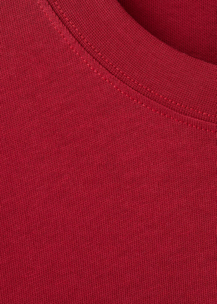 Text cotton T-shirt — Red