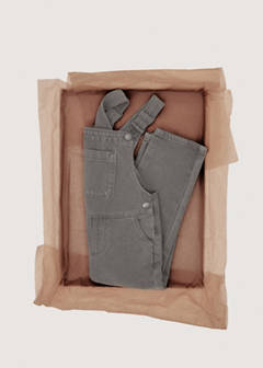 Straight denim dungarees — Charcoal 3