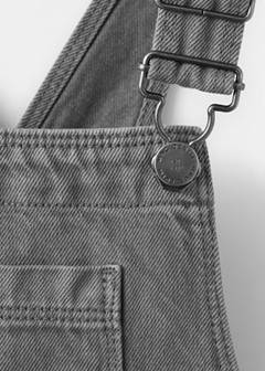 Straight denim dungarees — Charcoal 4