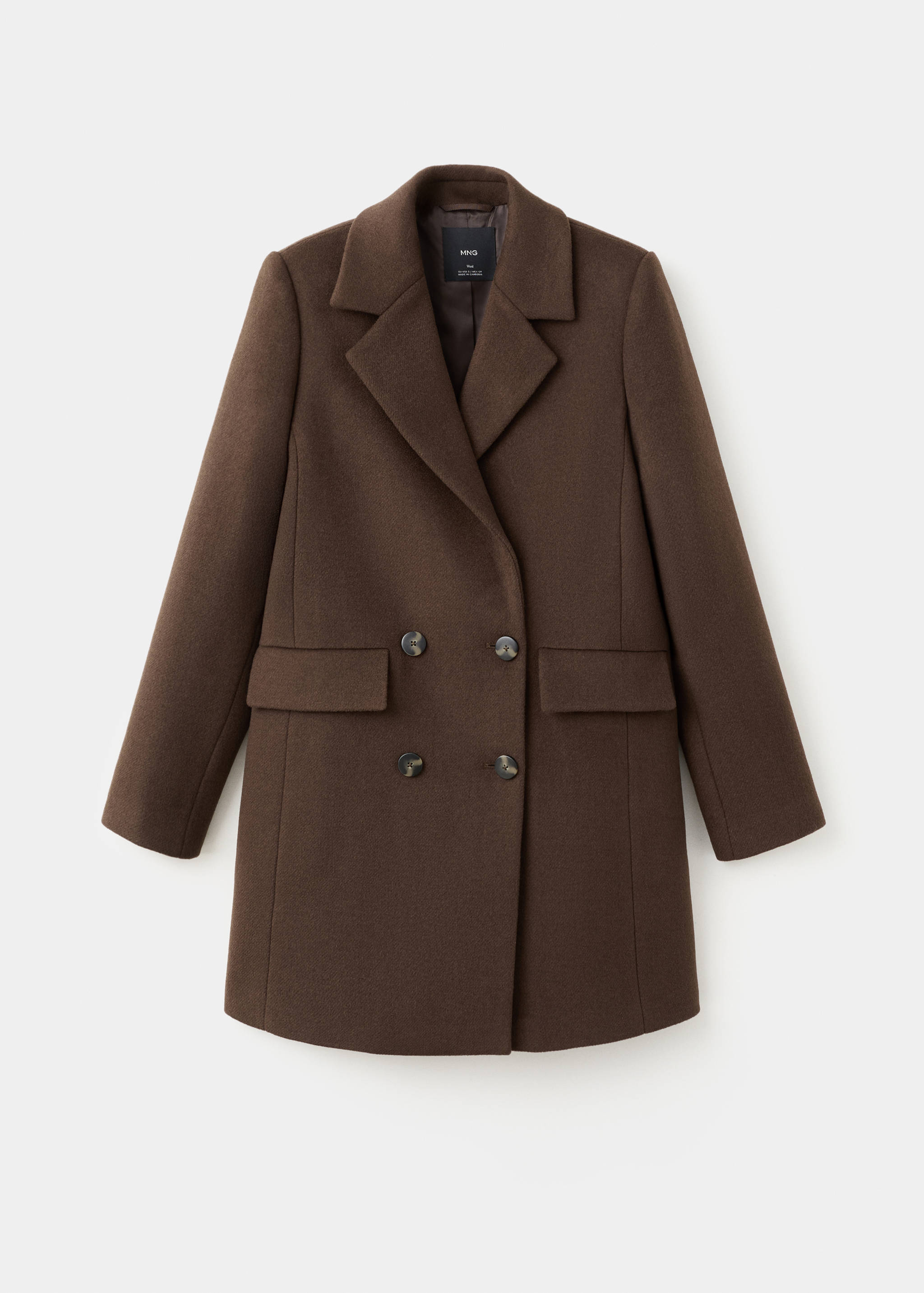 Double-breasted wool blend coat - Article without model