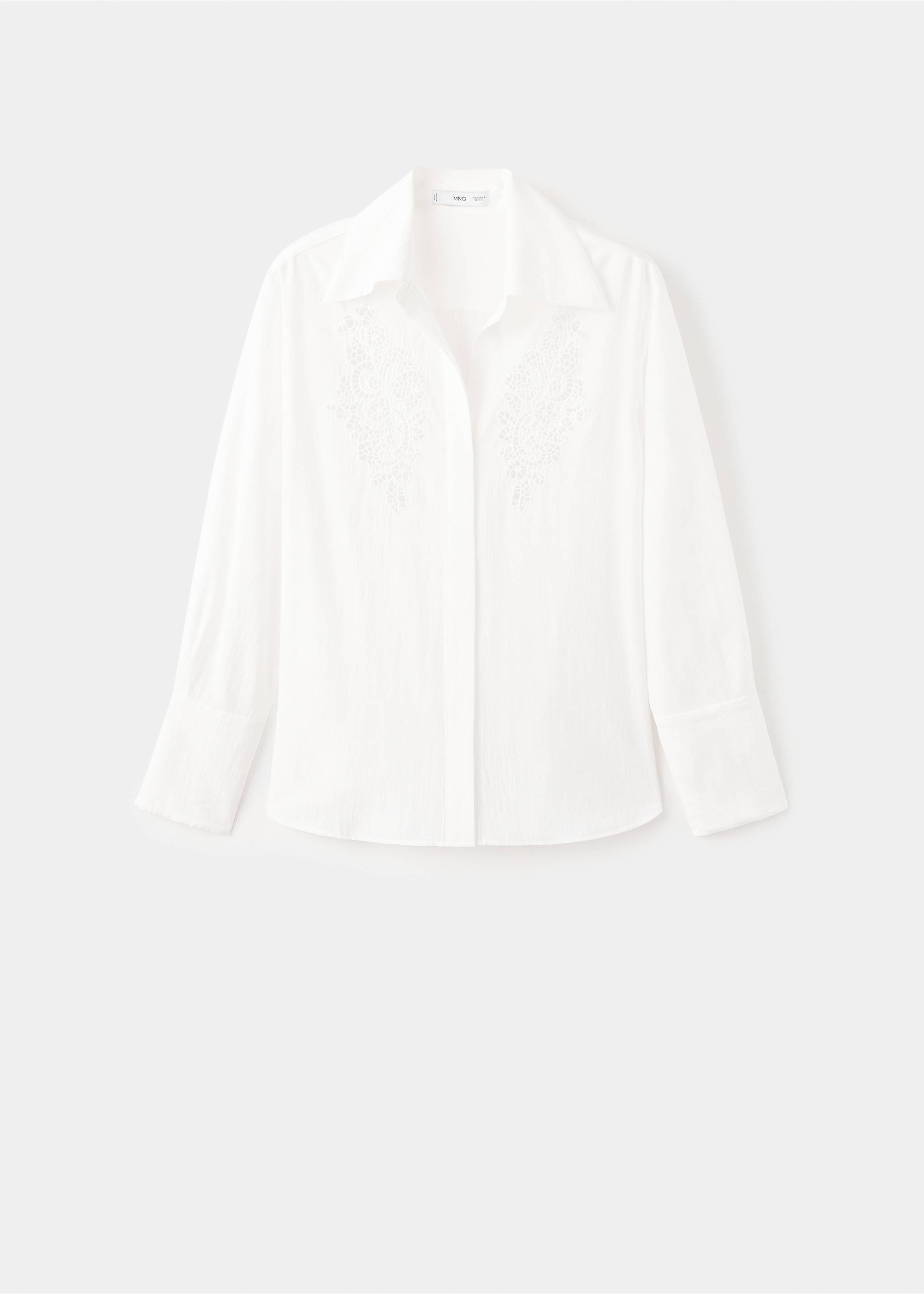 Camisa calados bordados - Artículo sin modelo, Blanco roto. Ref: 27071241-00.