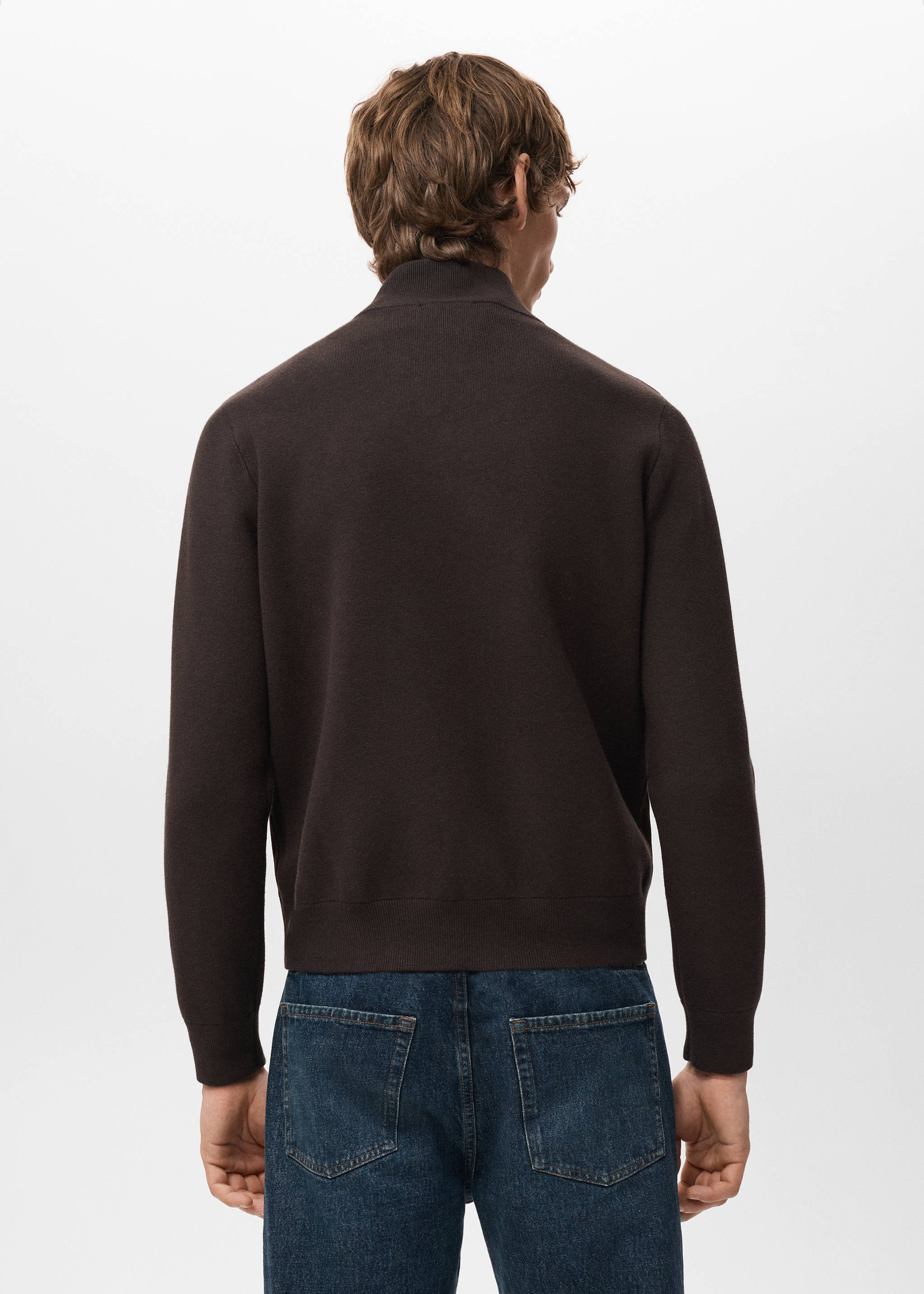 Combined leather and suede jacket - Reverse of the article