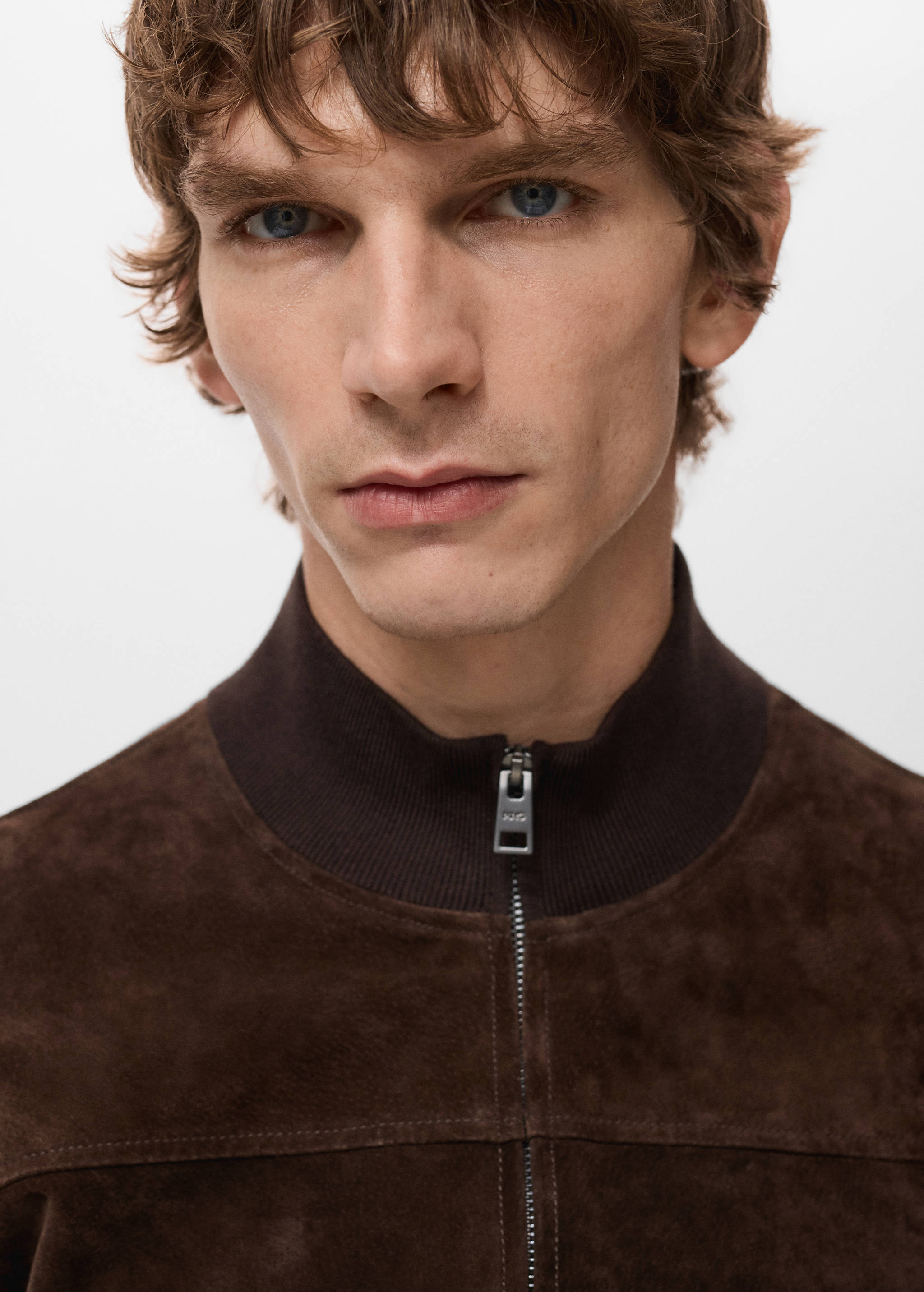 Combined leather and suede jacket - Details of the article 1