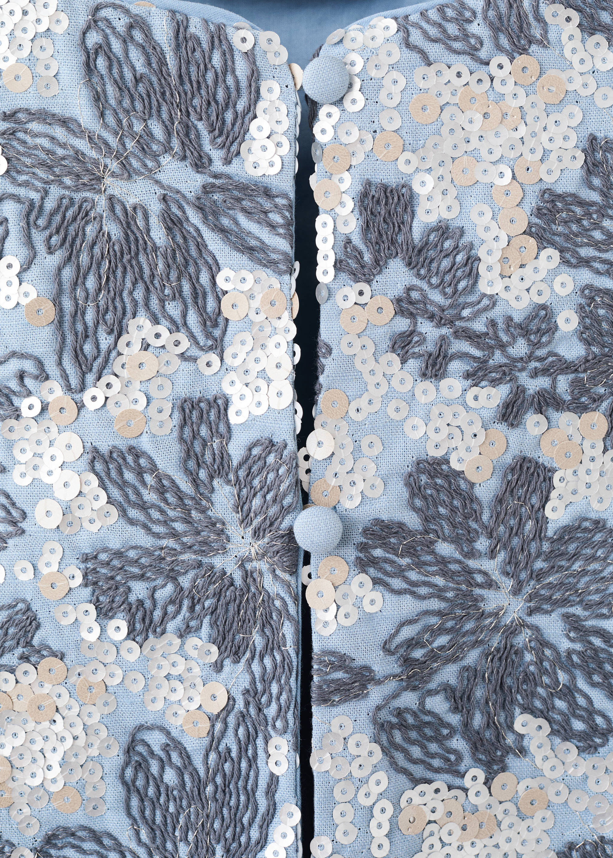 Sequin embroidered gilet - Details of the article 8