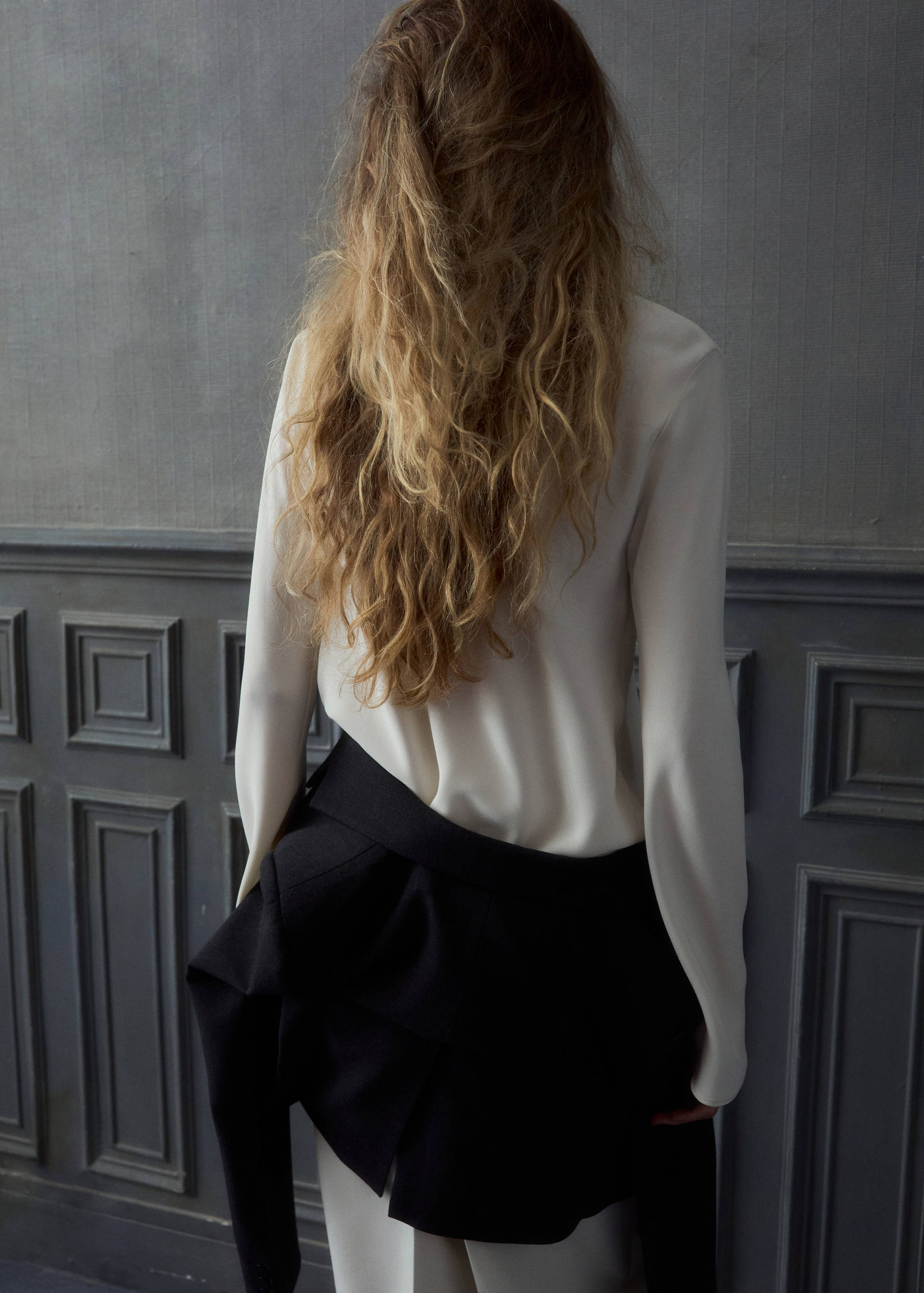 Draped boat-neck blouse - Reverse of the article