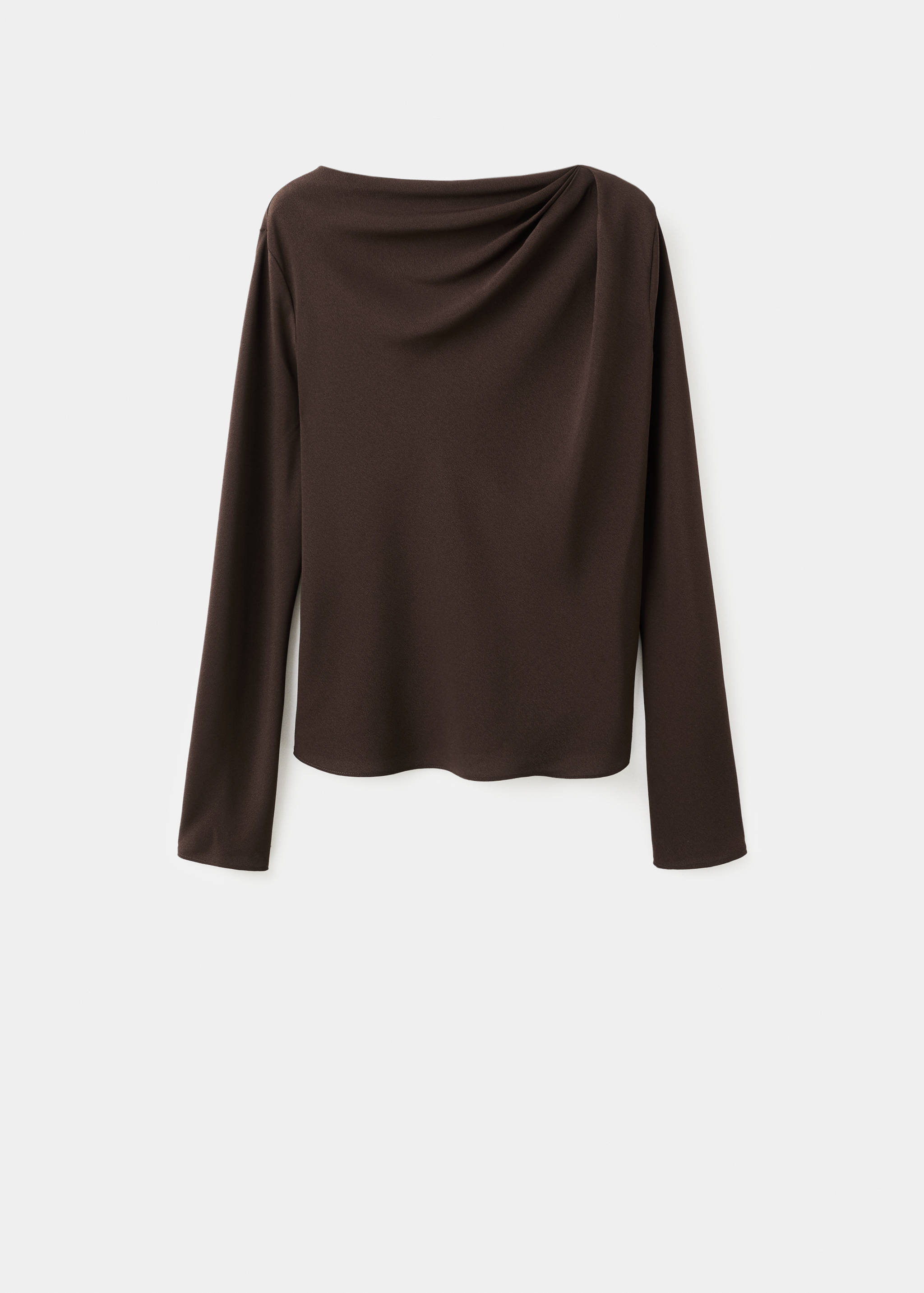 Draped boat-neck blouse - Article without model