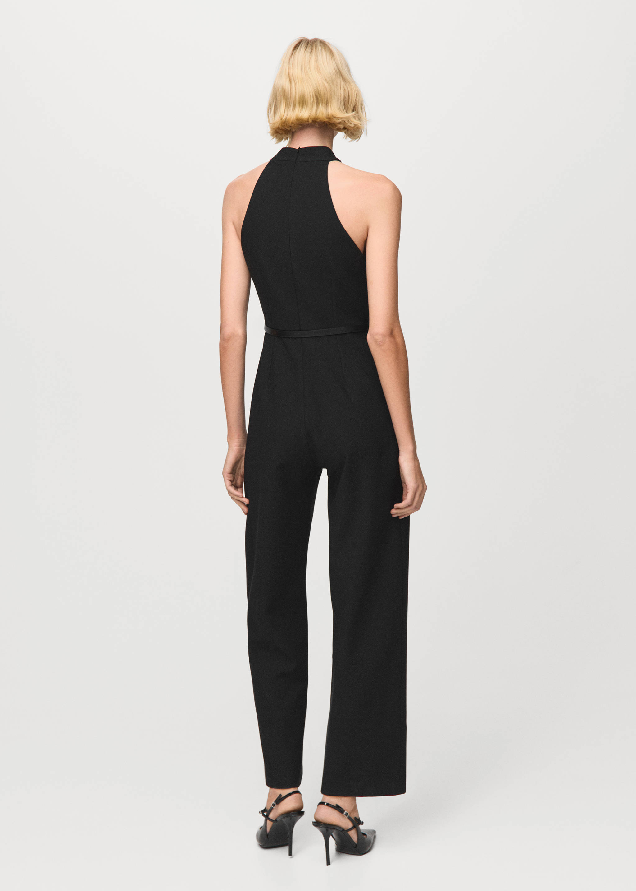 Halterjumpsuit met ceintuur - Achterkant van het artikel
