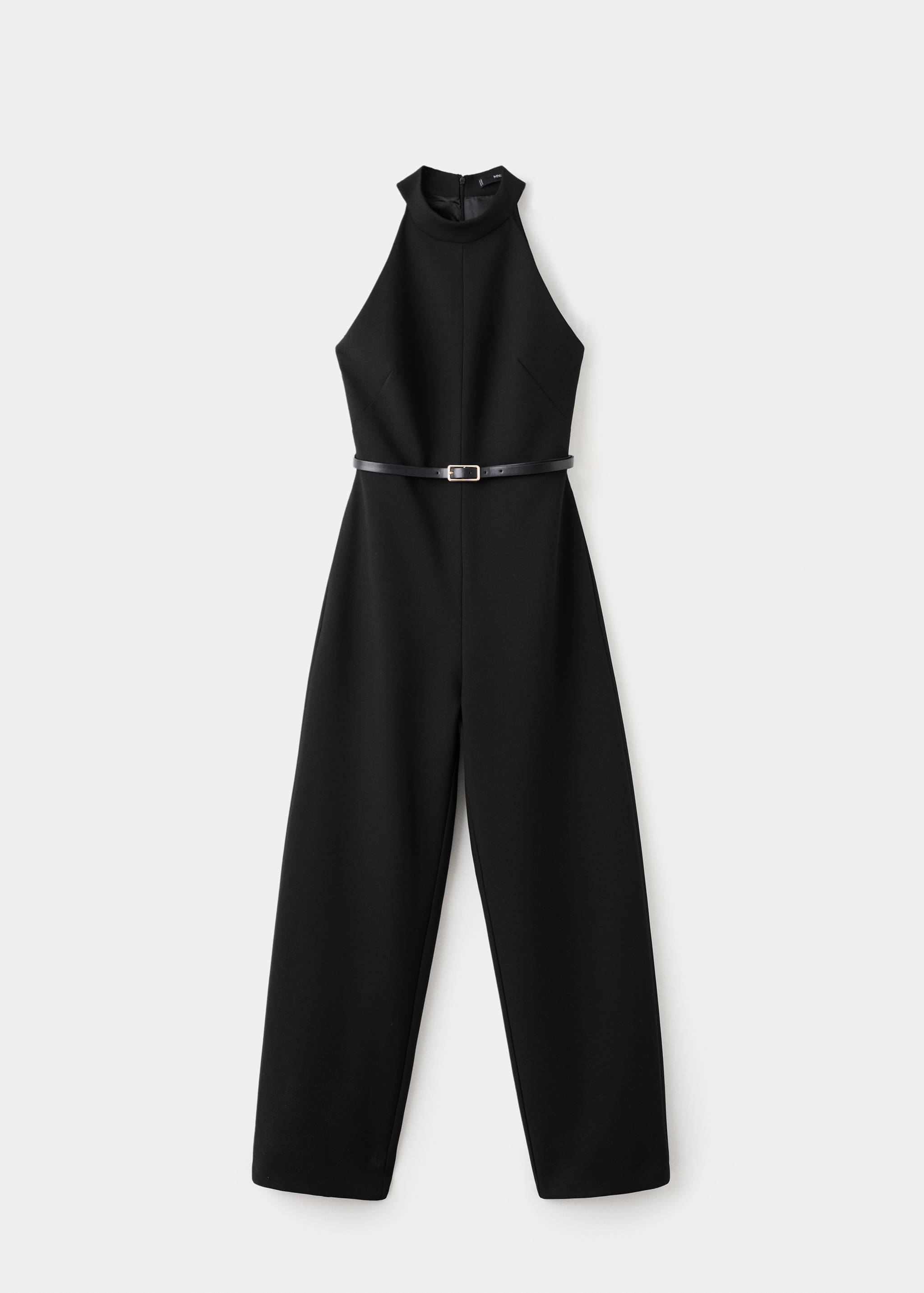 Halter-neck jumpsuit with belt - Article without model
