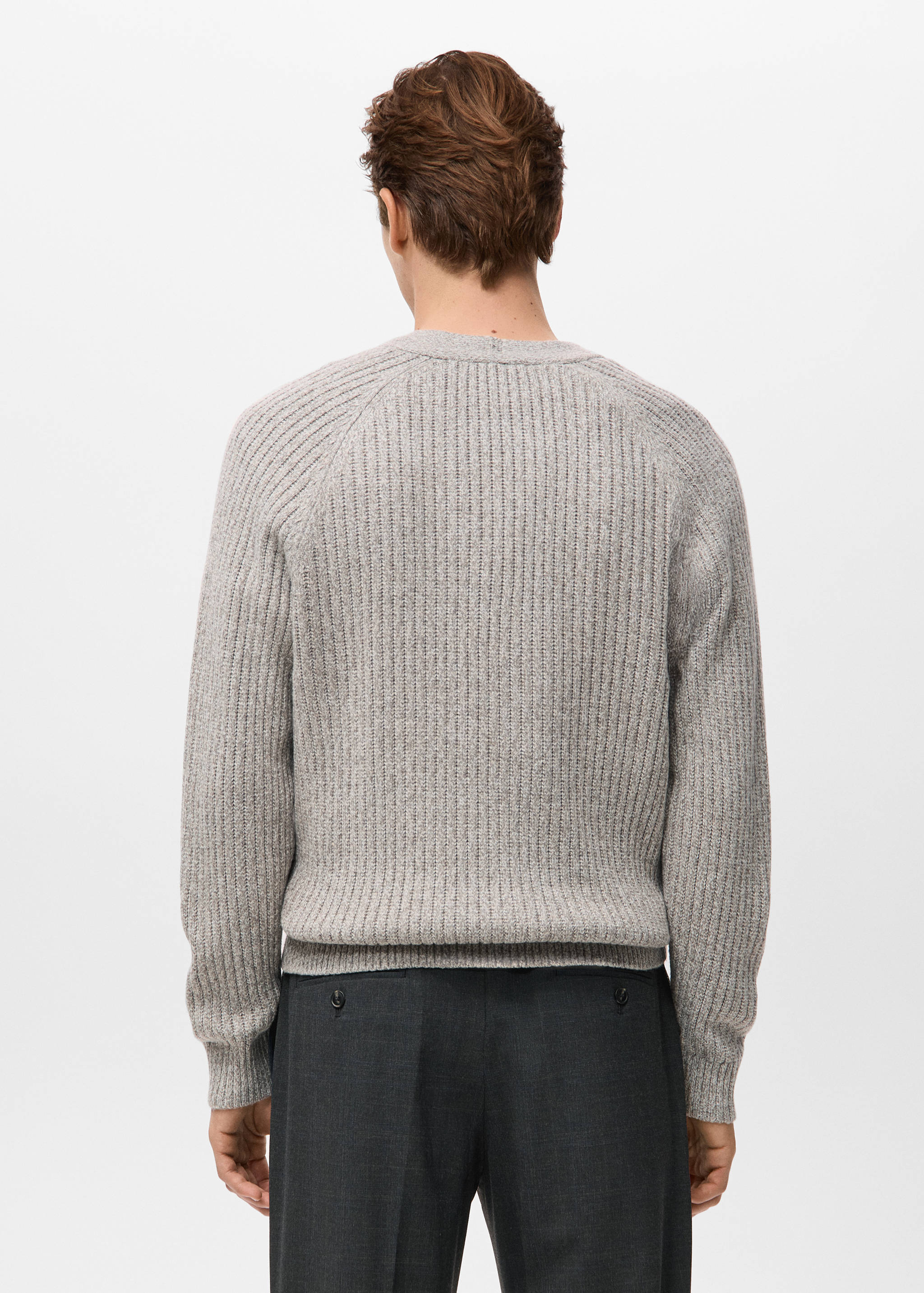 Wool-blend ribbed cardigan - Reverse of the article