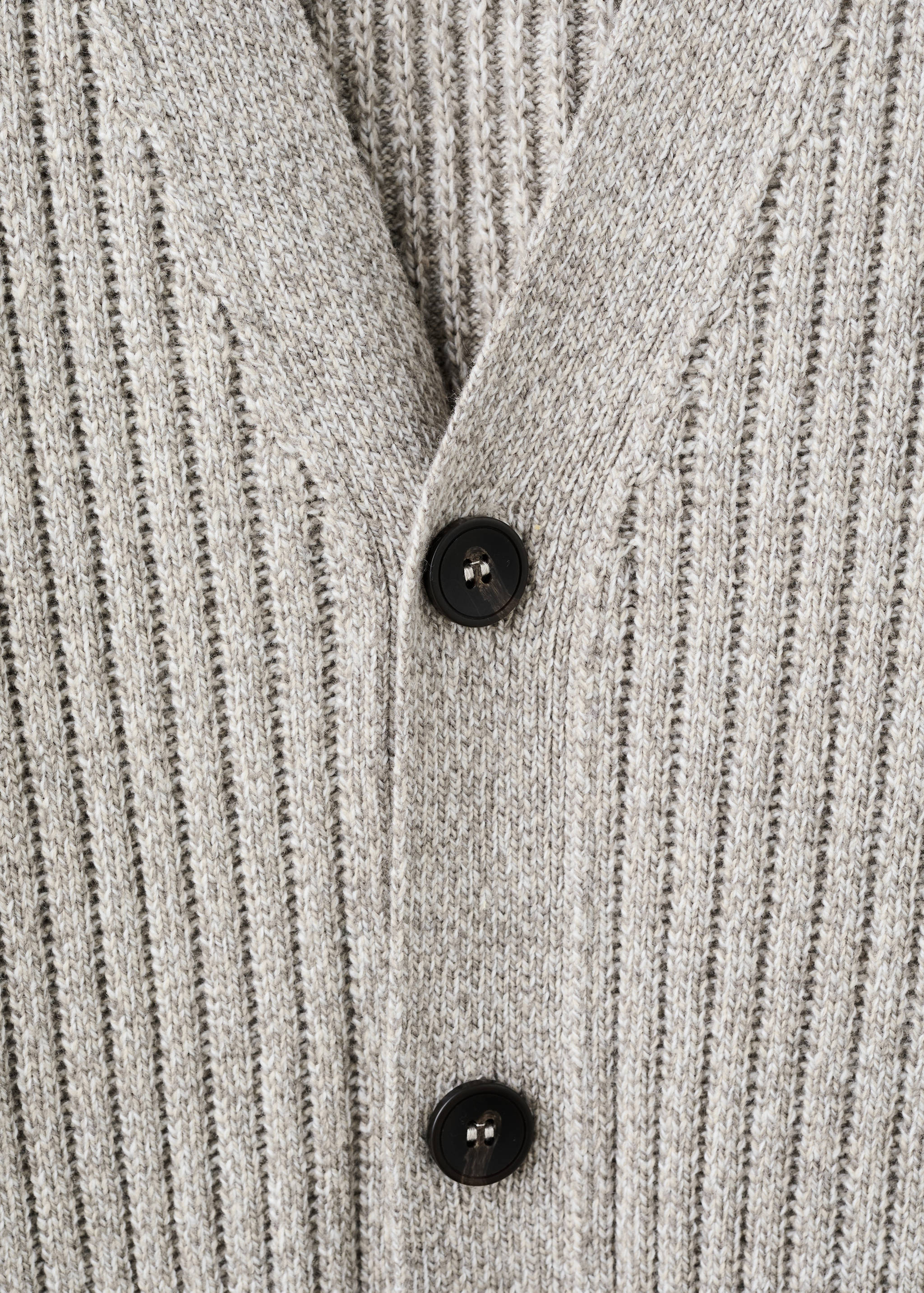 Wool-blend ribbed cardigan - Details of the article 8
