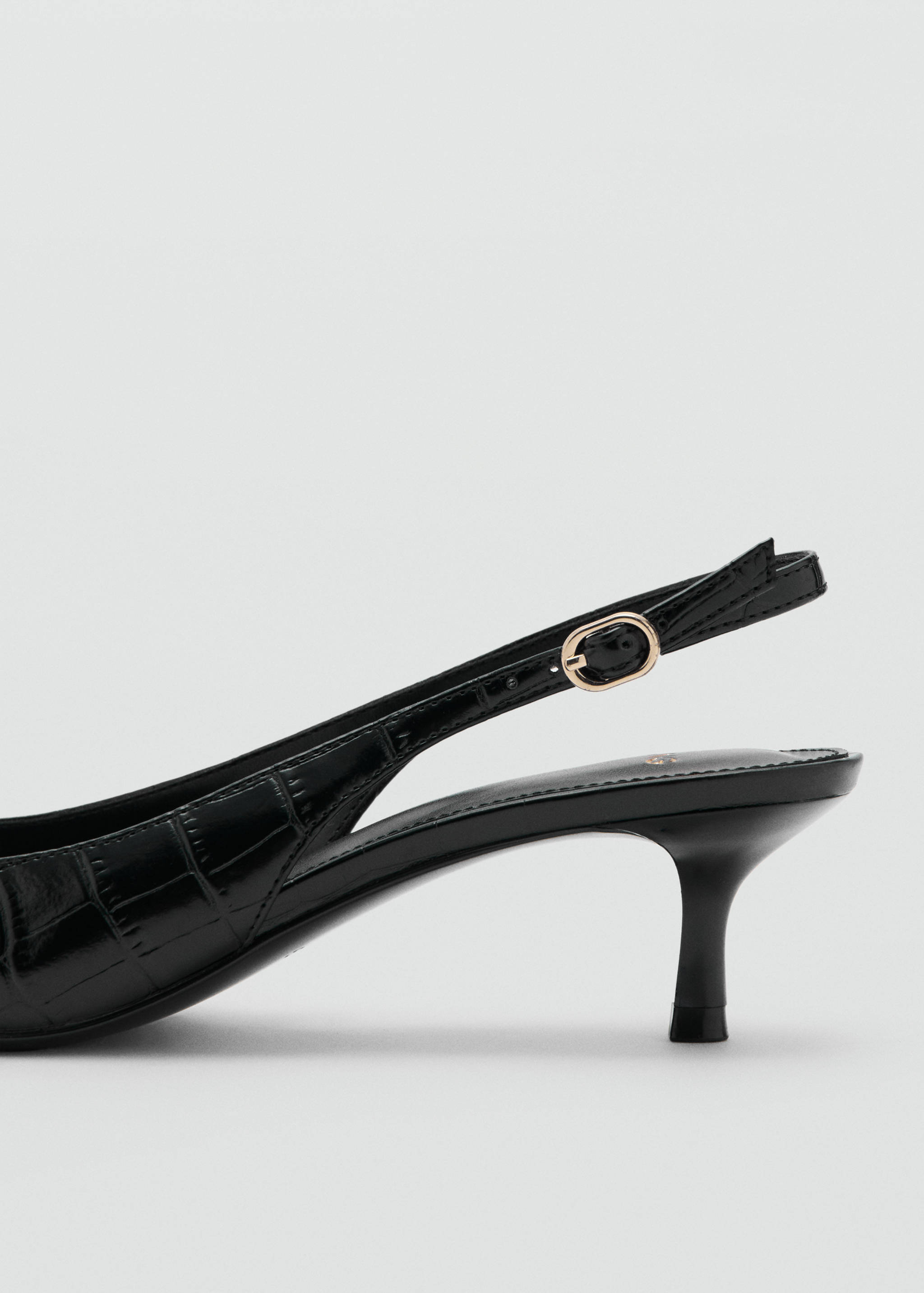Croc-effect heeled shoes - Details of the article 1