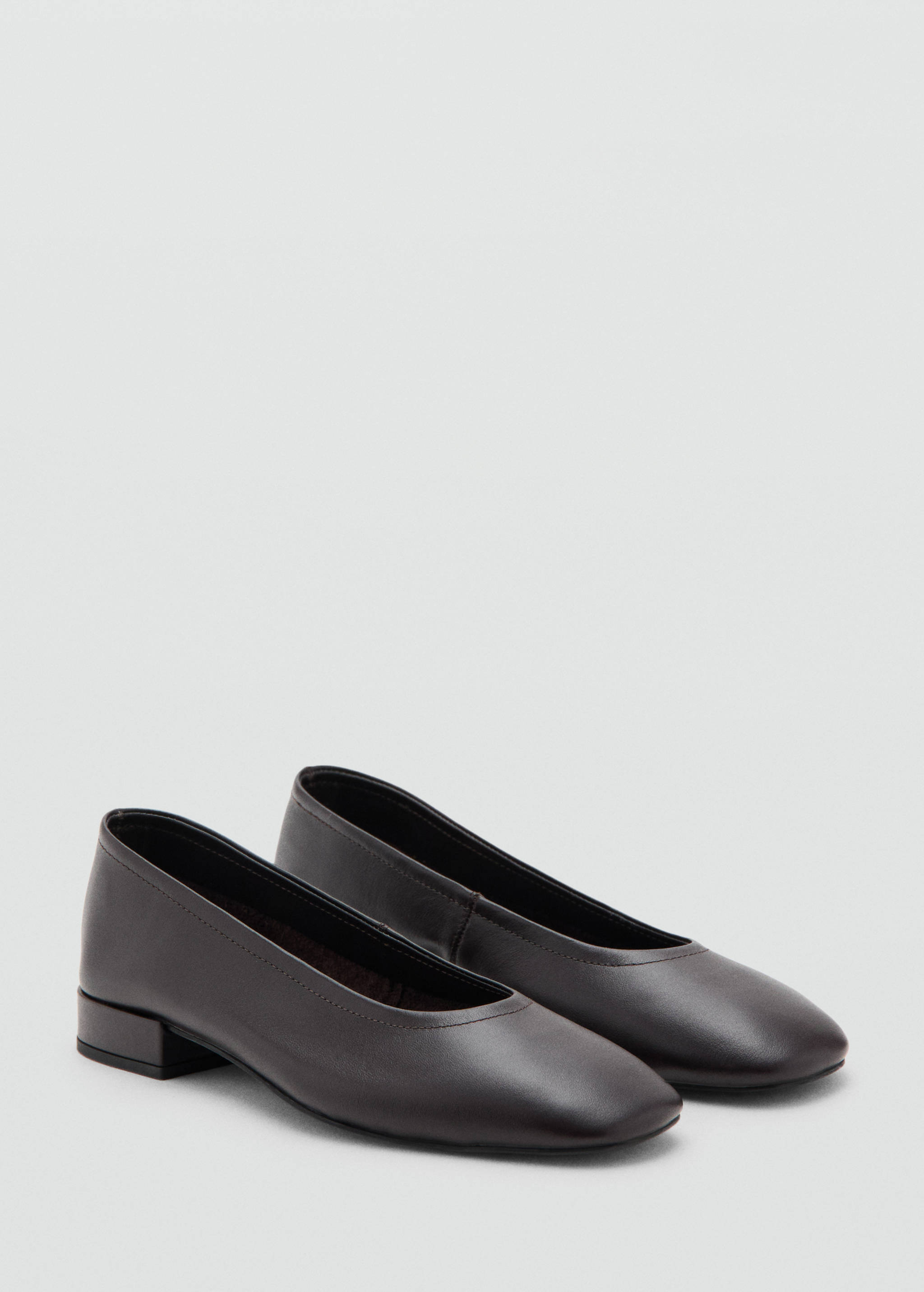 Leather flat shoes - Medium plane