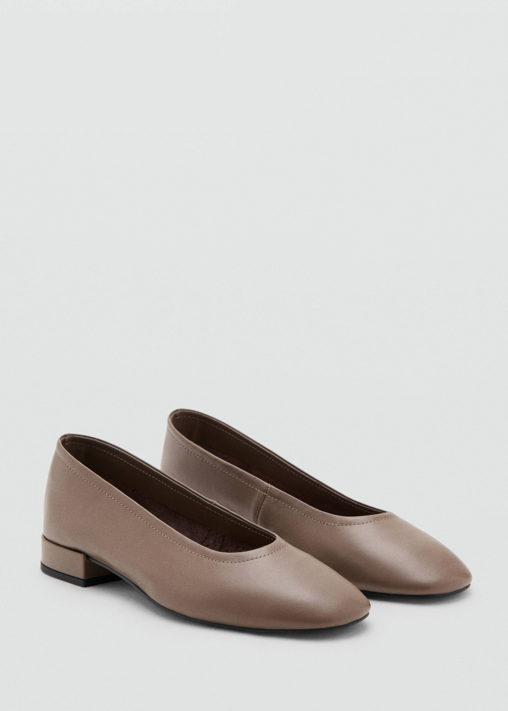 Leather flat shoes - Medium plane