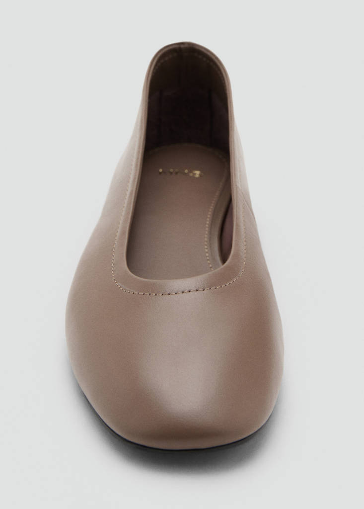 Leather flat shoes — Light/Pastel Brown